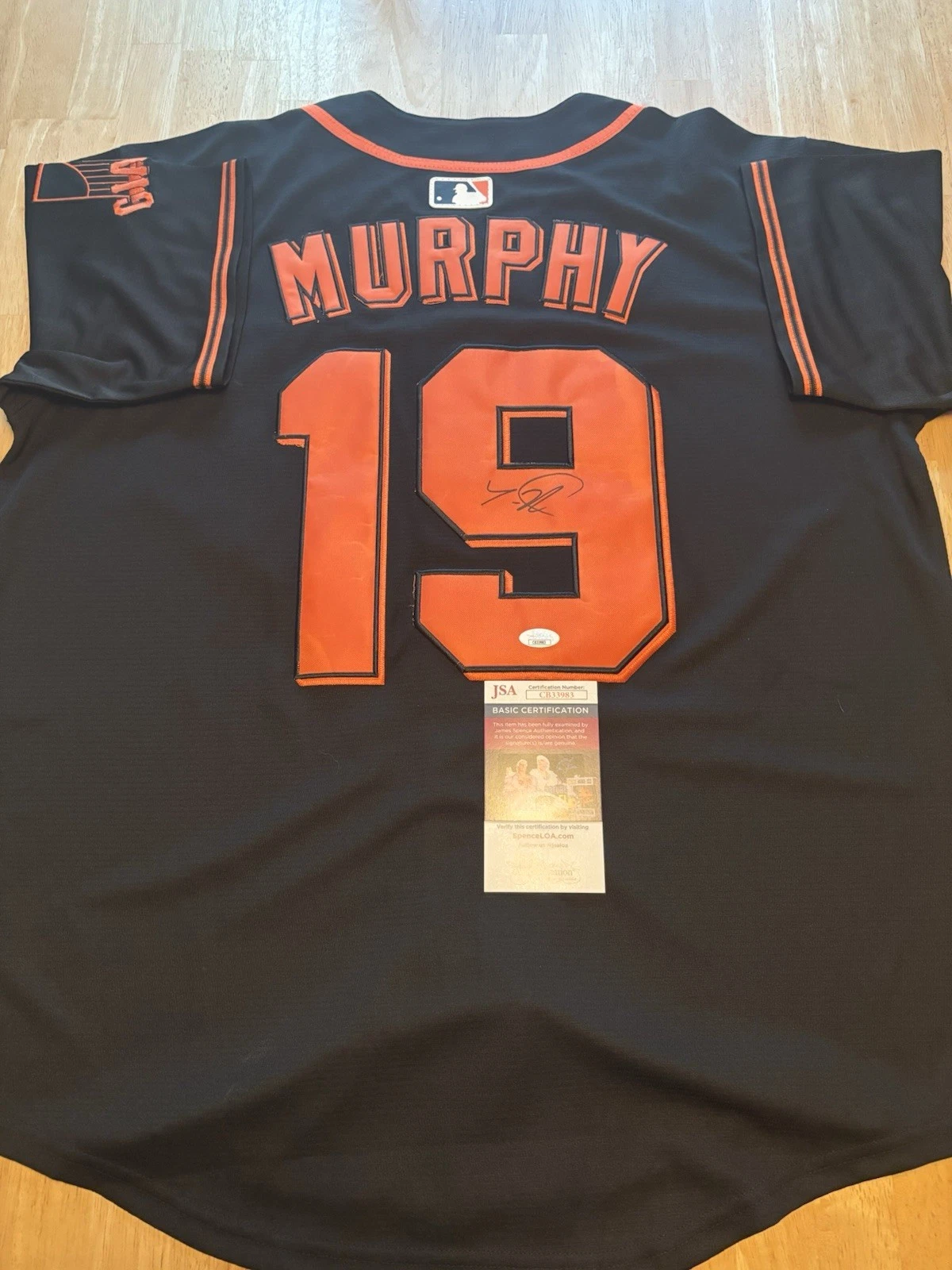 Tom Murphy Signed Autographed  San Francisco Giants Jersey. Jsa Coa