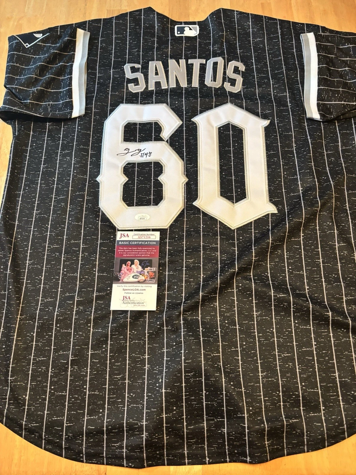 Gregory Santos Signed Autographed Chicago White Sox Jersey JSA Coa