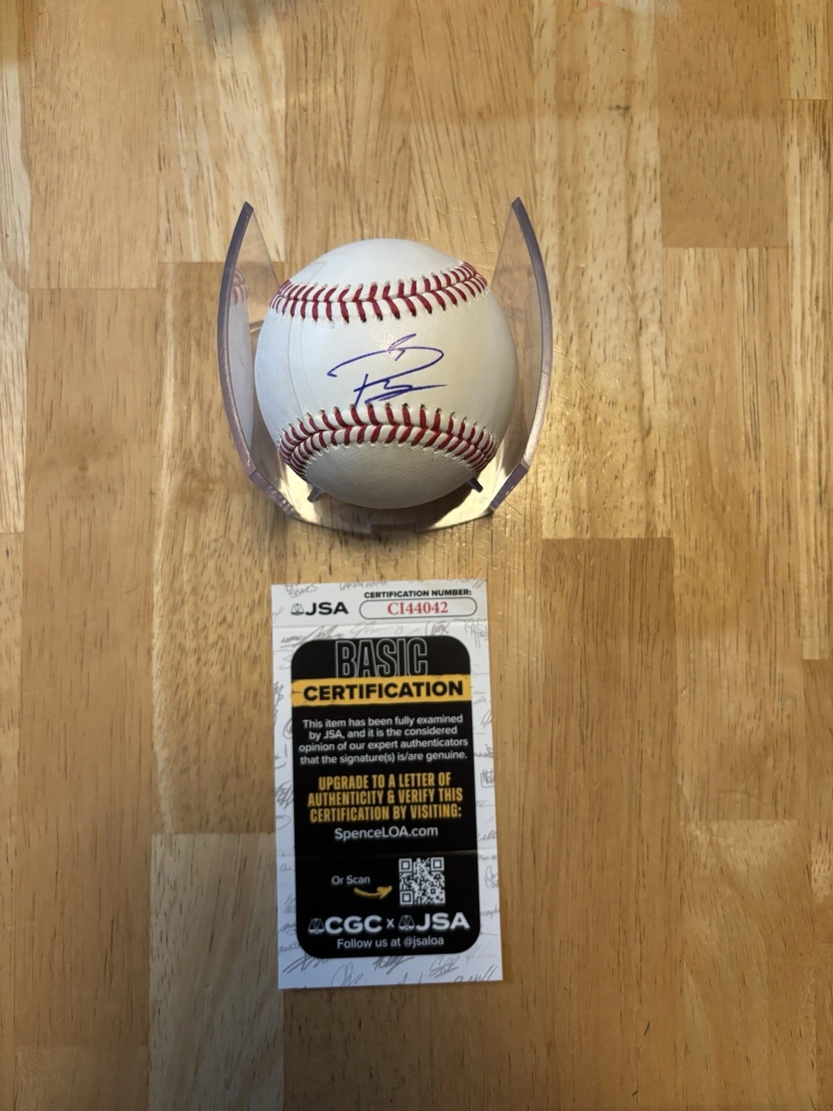 Russell Wilson Signed Autographed Official Major League Baseball Jsa. NY Giants