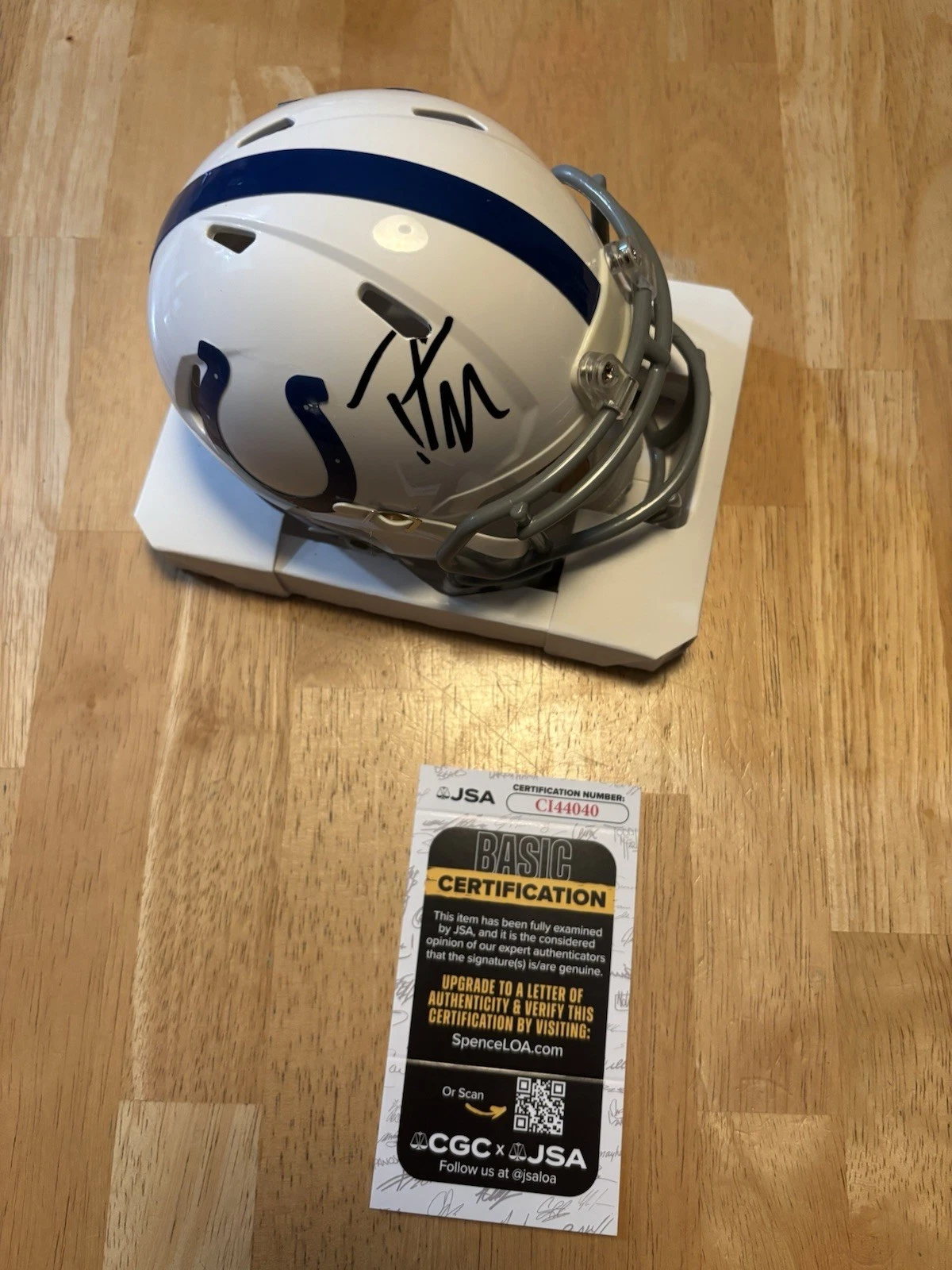 Pat Mcafee Autographed Mini Helmet Indianapolis Colts ESPN JSA COA