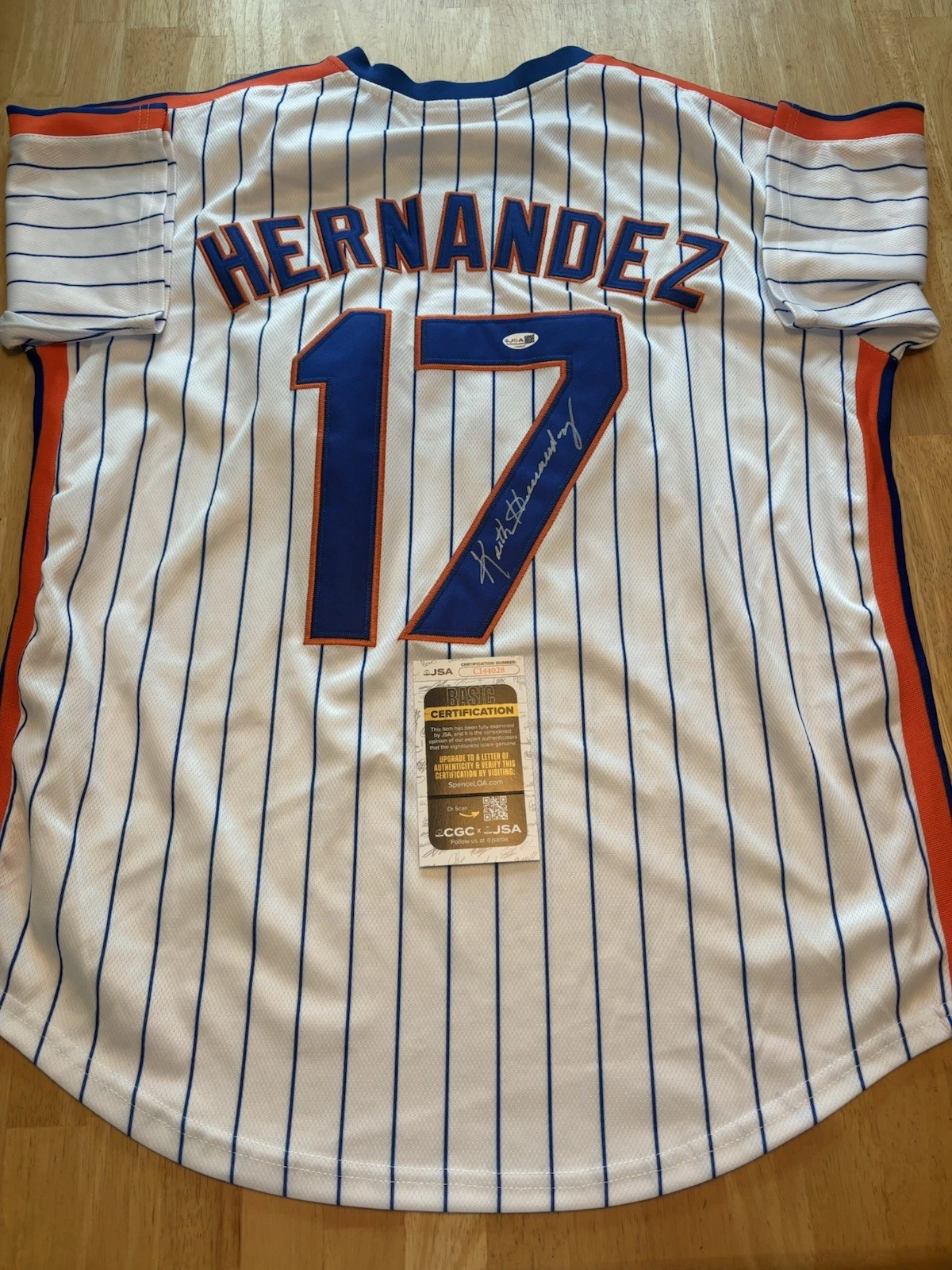 Keith Hernandez New York Mets Signed Autographed Jersey JSA COA