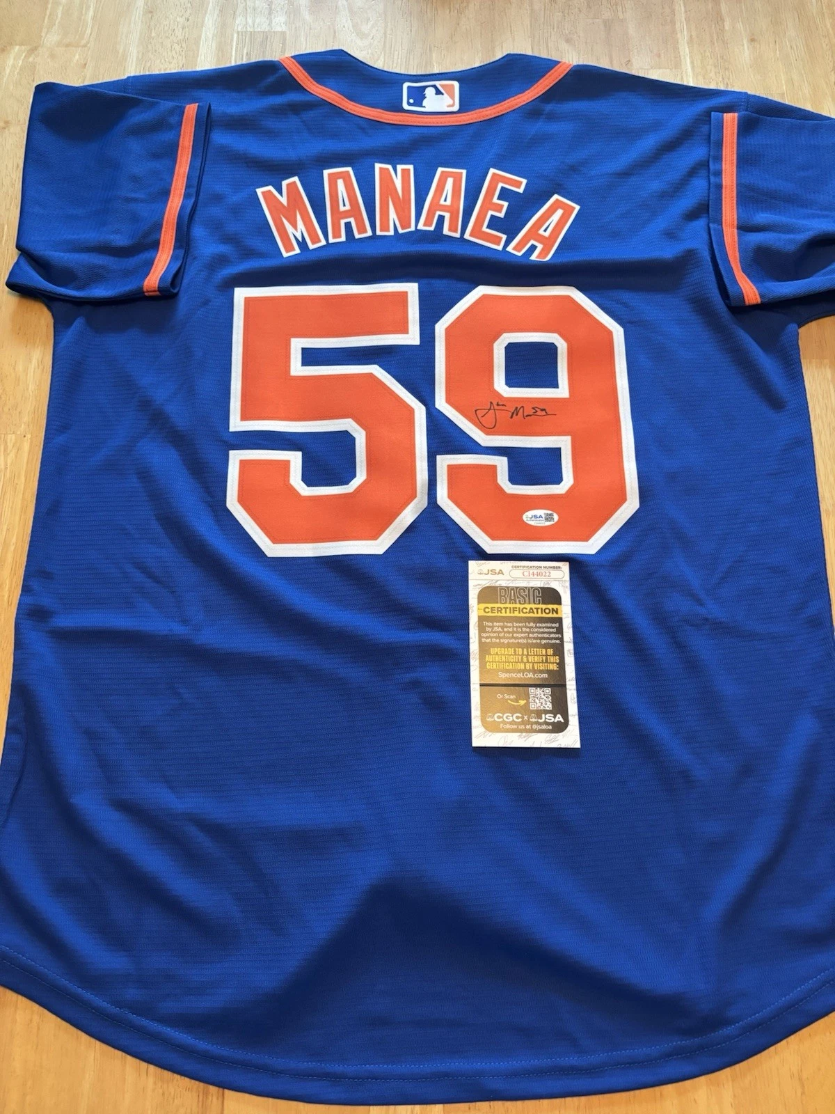 Sean Manaea Signed Autographed New York Mets Jersey JSA COA Certified