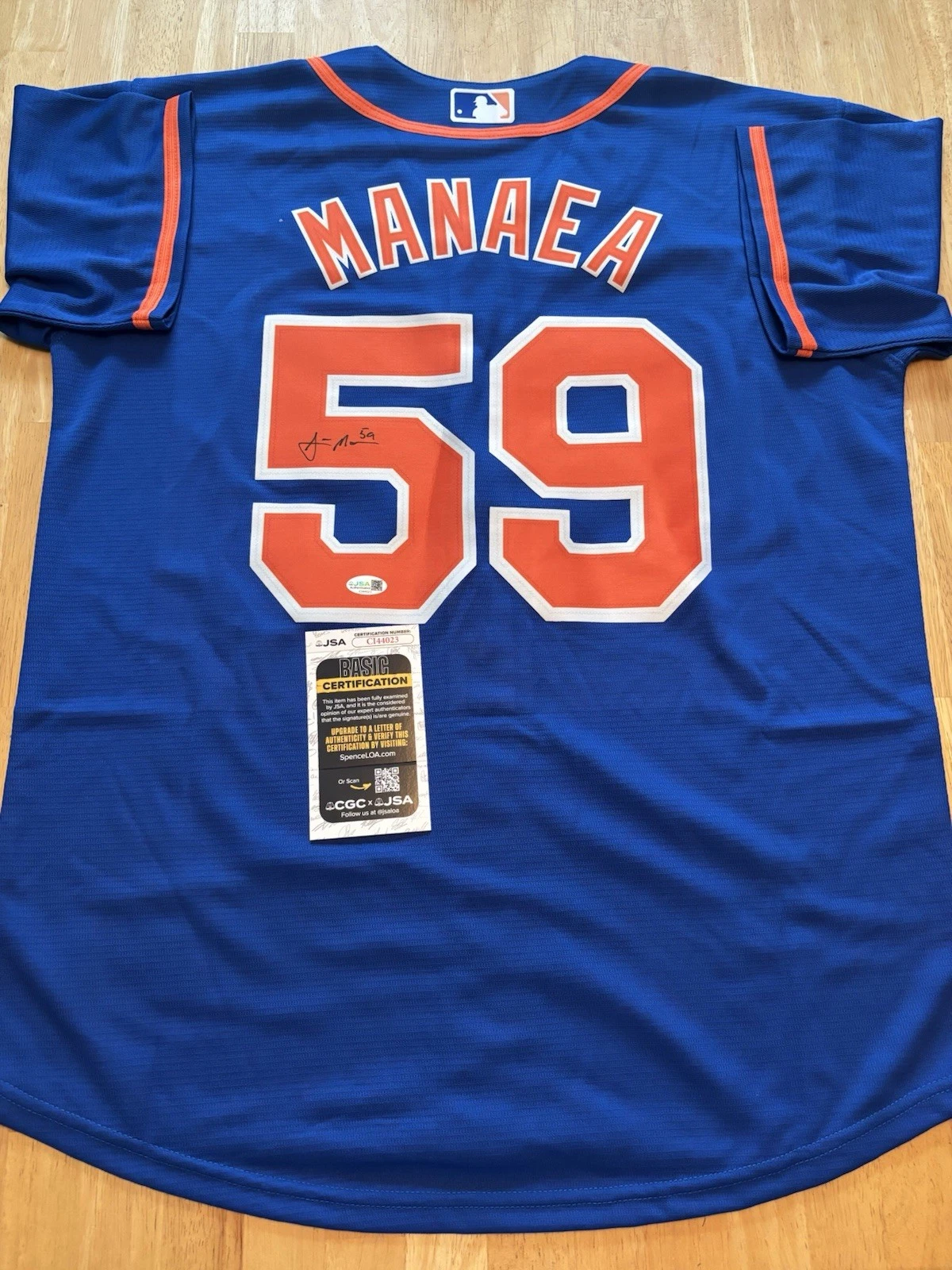 Sean Manaea Signed Autographed New York Mets Jersey JSA COA Certified