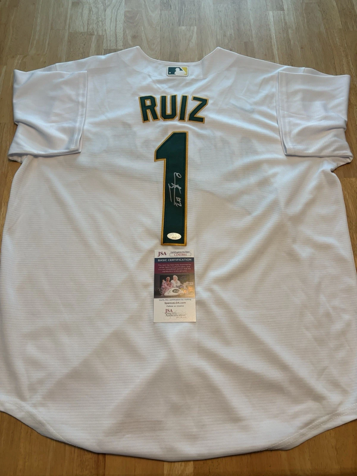Esteury Ruiz Signed Autographed Oakland  Athletics Jersey JSA Coa