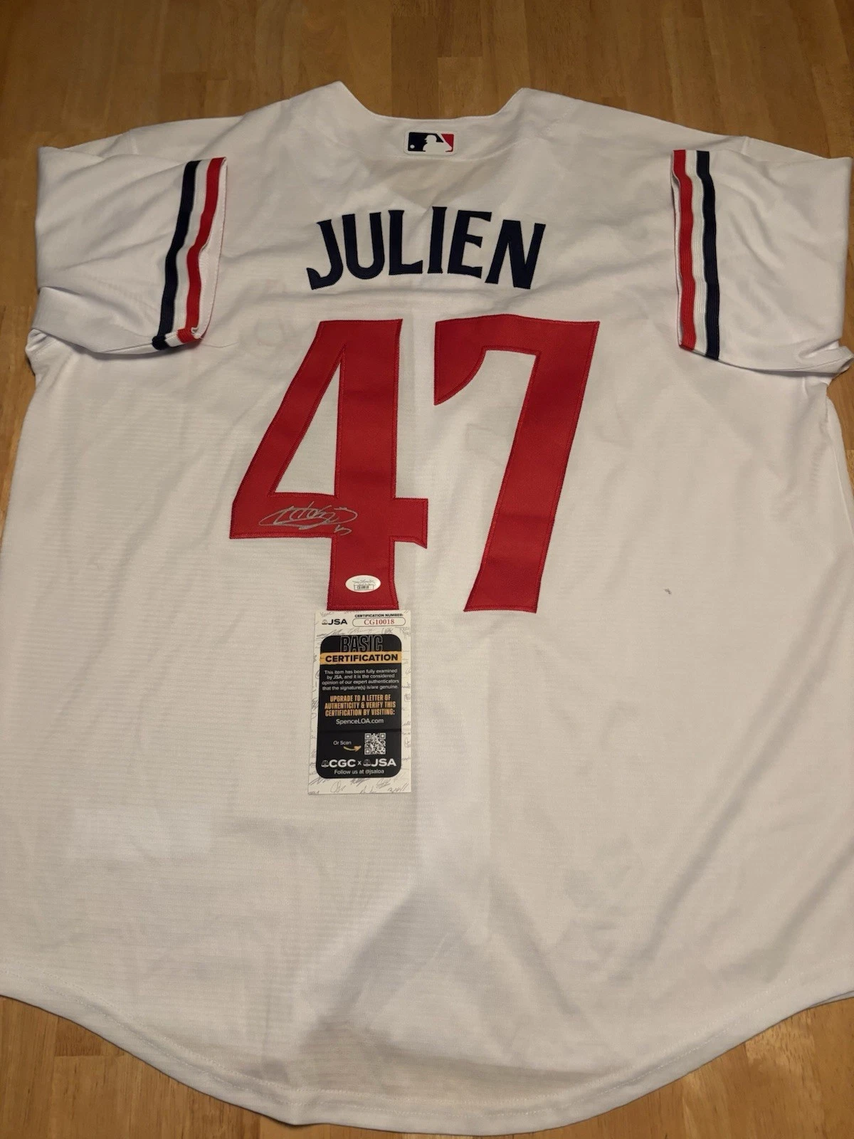 Edouard Julien Minnesota Twins Autographed Jersey JSA Certified