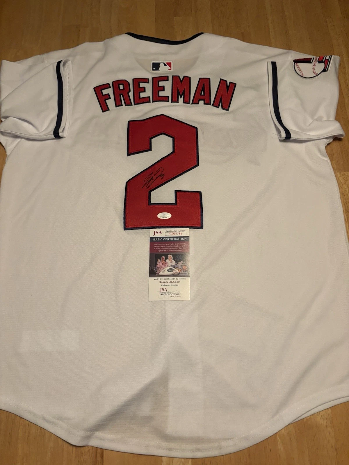 Tyler Freeman Signed Autographed Cleveland Guardians Jersey  JSA Coa