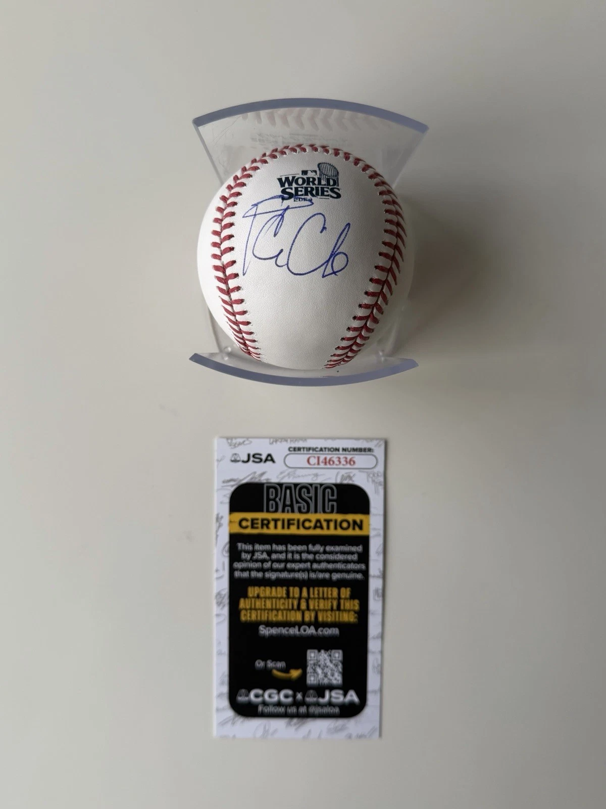 Ice Cube Signed 2024 World Series Baseball Dodgers Rare Star JSA COA