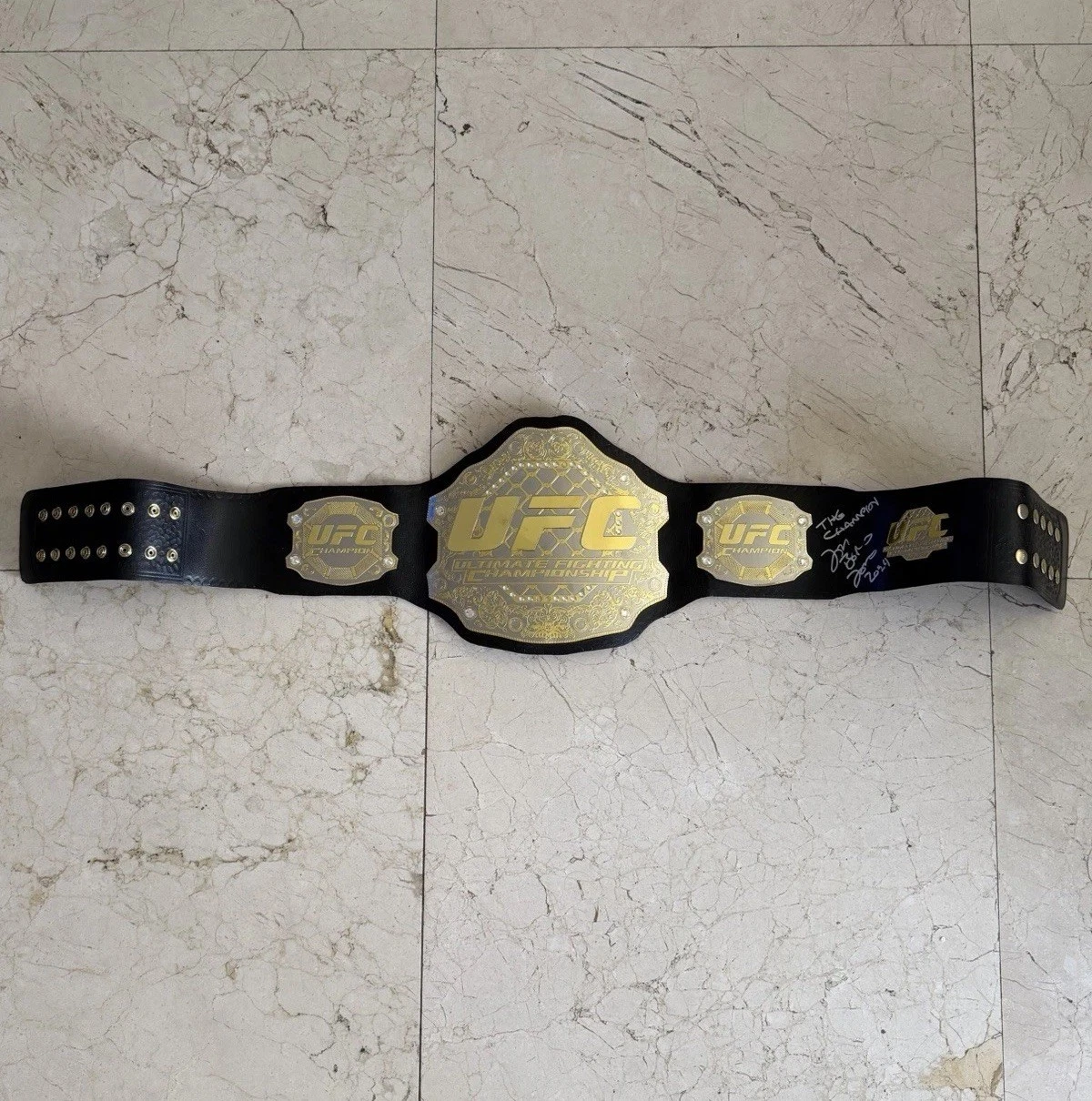 Jon Jones UFC Fighter Autographed Championship Belt Bones Inscribed Beckett BAS