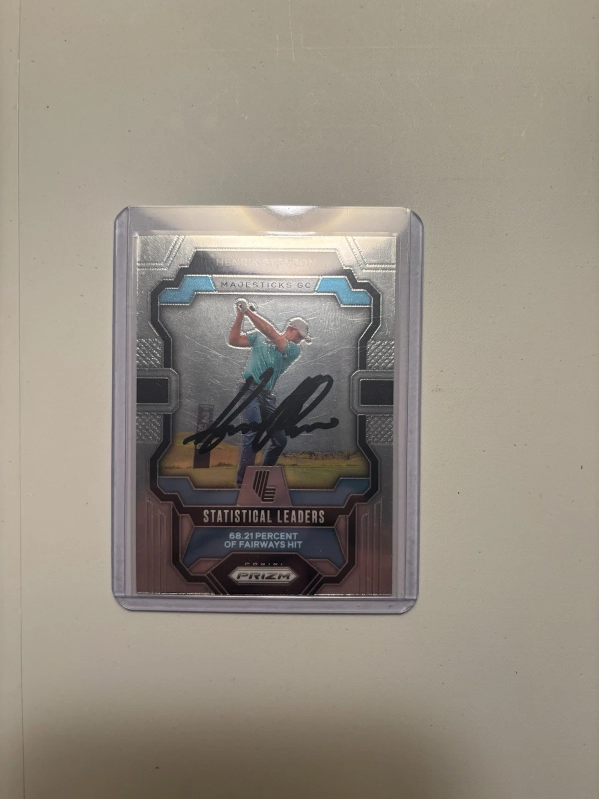 2024 Panini Prizm LIV Signed Henrik Stenson Statistical Leaders Autographed Card