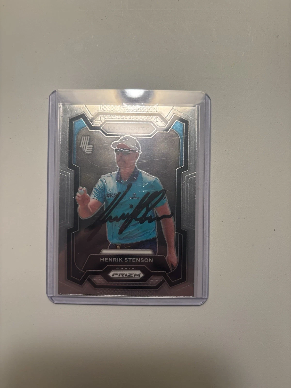 Henrik Stenson Signed 2024 Panini Prizm Trading Card (40) LIV Golf Majestics