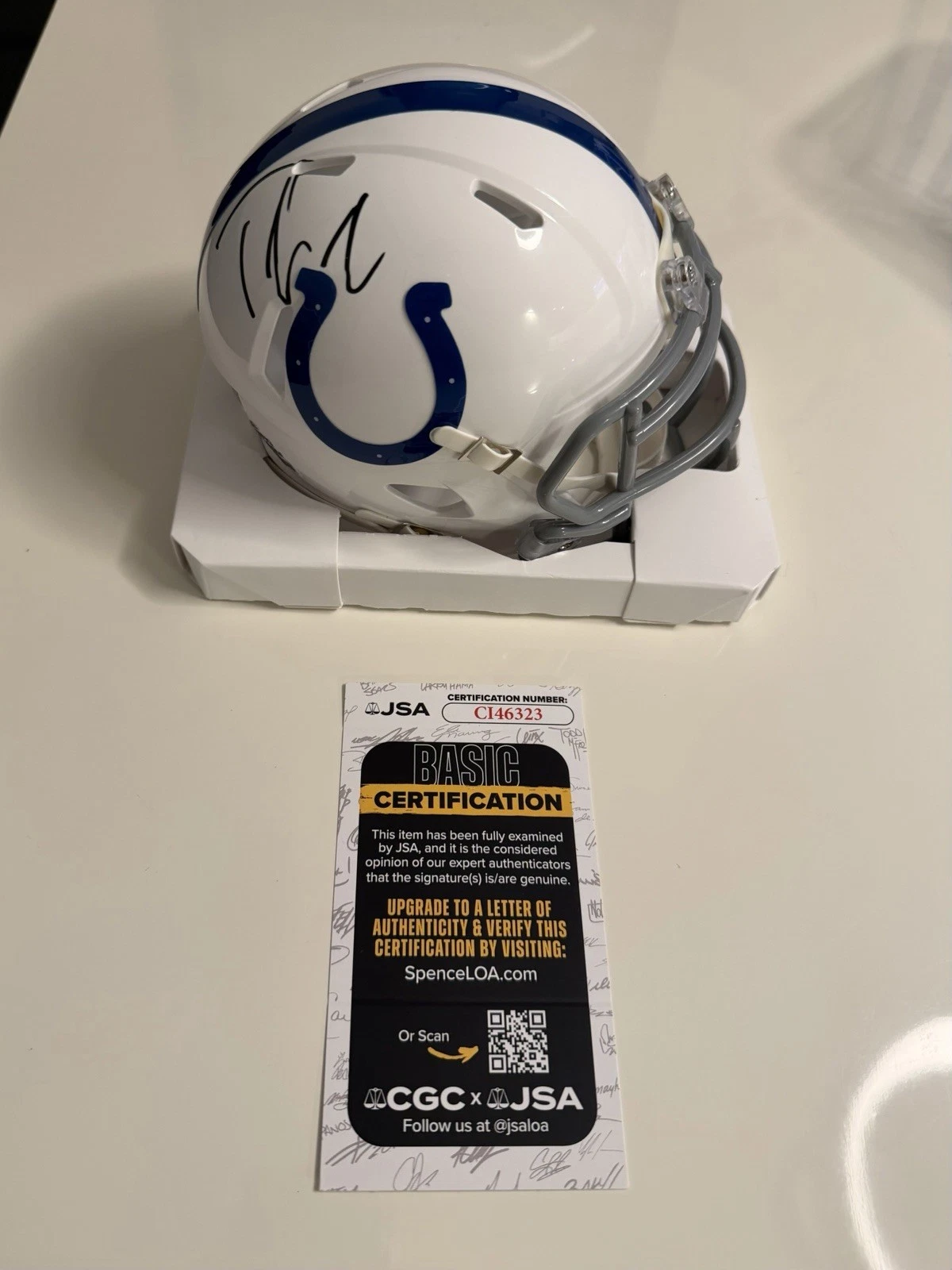 Pat Mcafee Indianapolis Colts Autographed Mini Helmet ESPN JSA COA