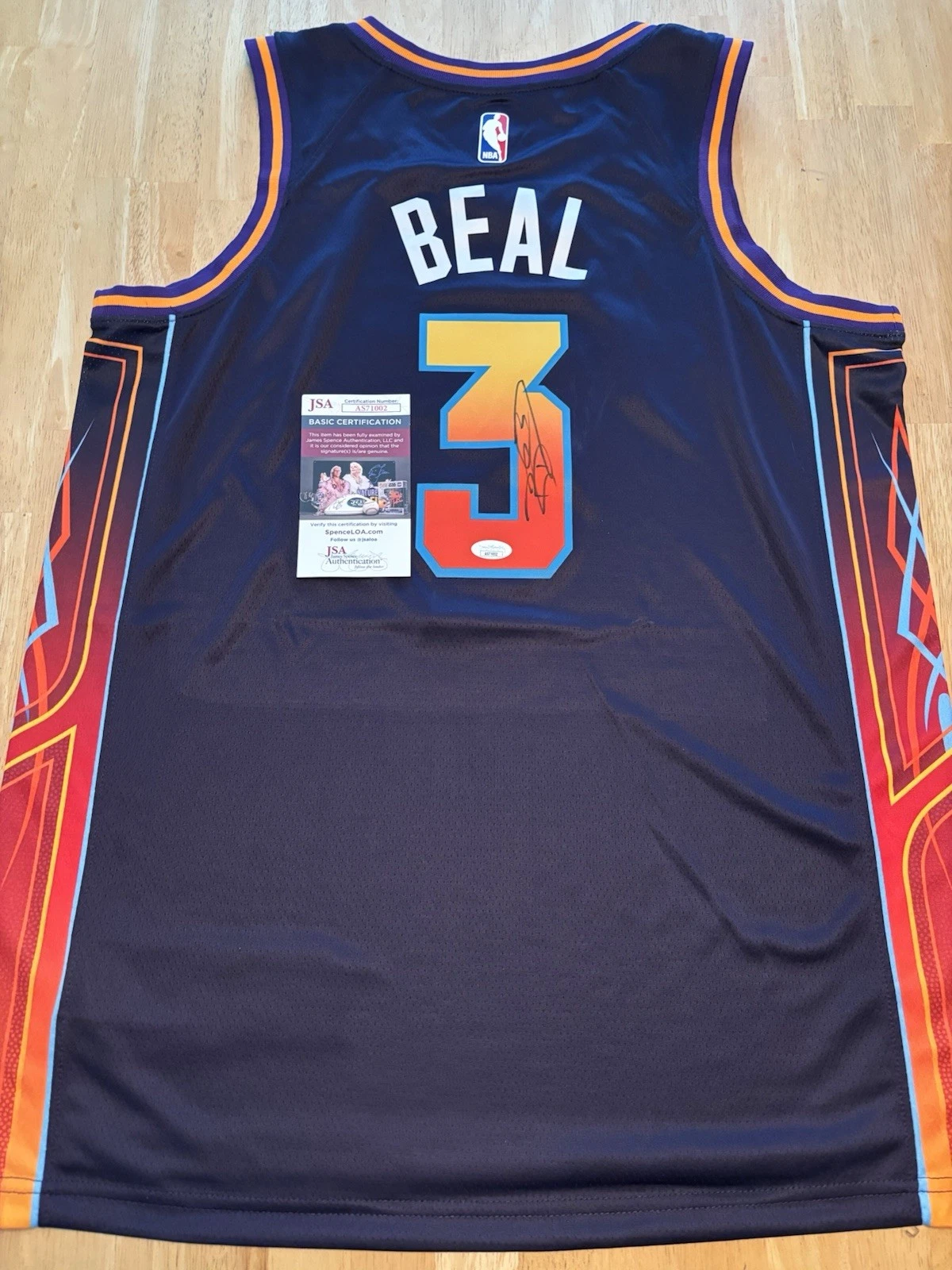 Bradley Beal Phoenix Suns Autographed City Edition Jersey JSA COA