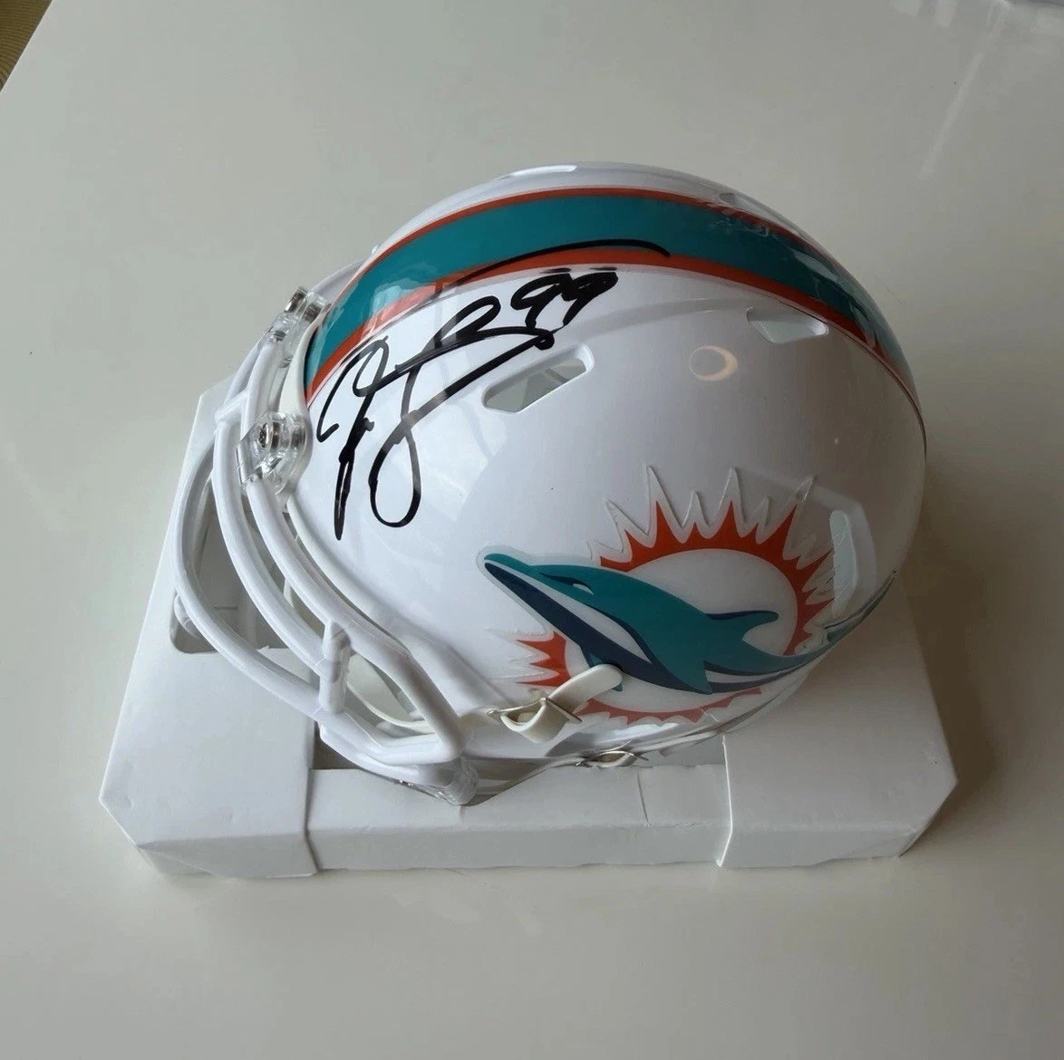 Jason Taylor Miami Dolphins Autographed Mini Helmet Star JSA COA