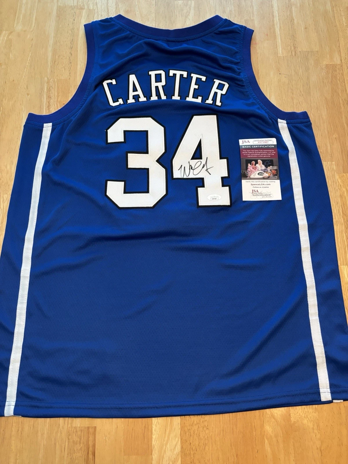Wendell Carter Jr. Magic Signed Autographed Duke Blue Devils Jersey JSA COA