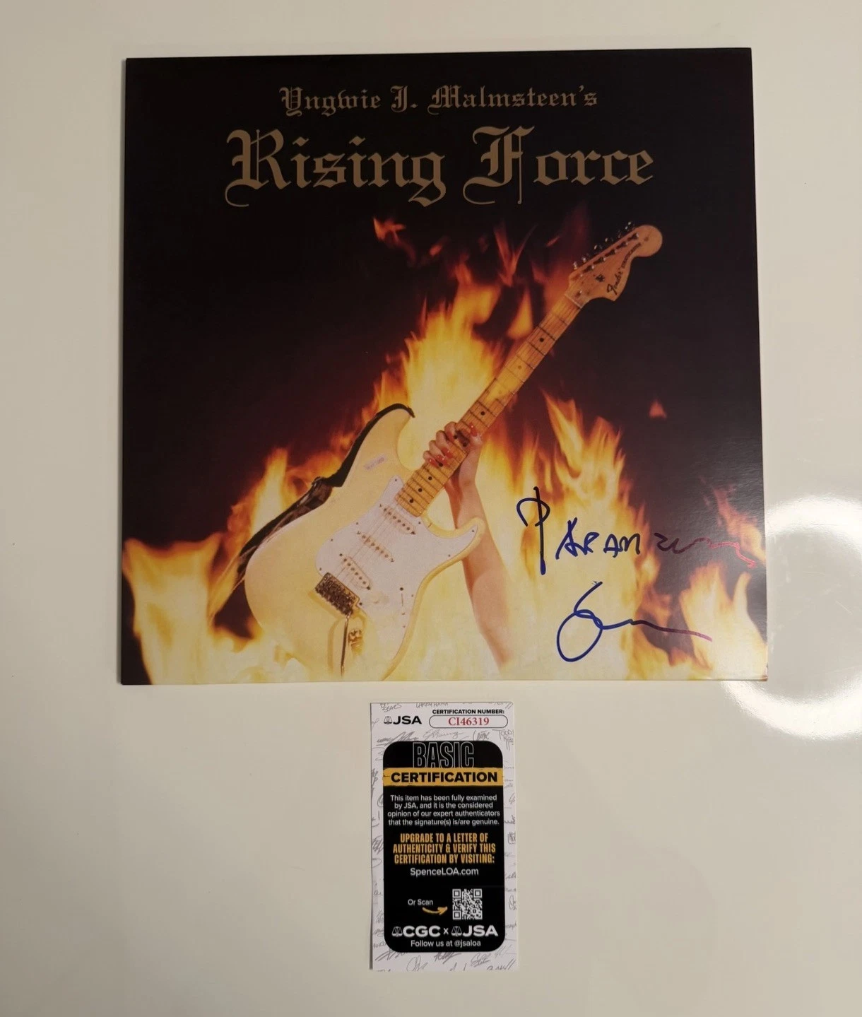 Yngwie Malmsteen Autographed Rising Force Vinyl Rare JSA COA