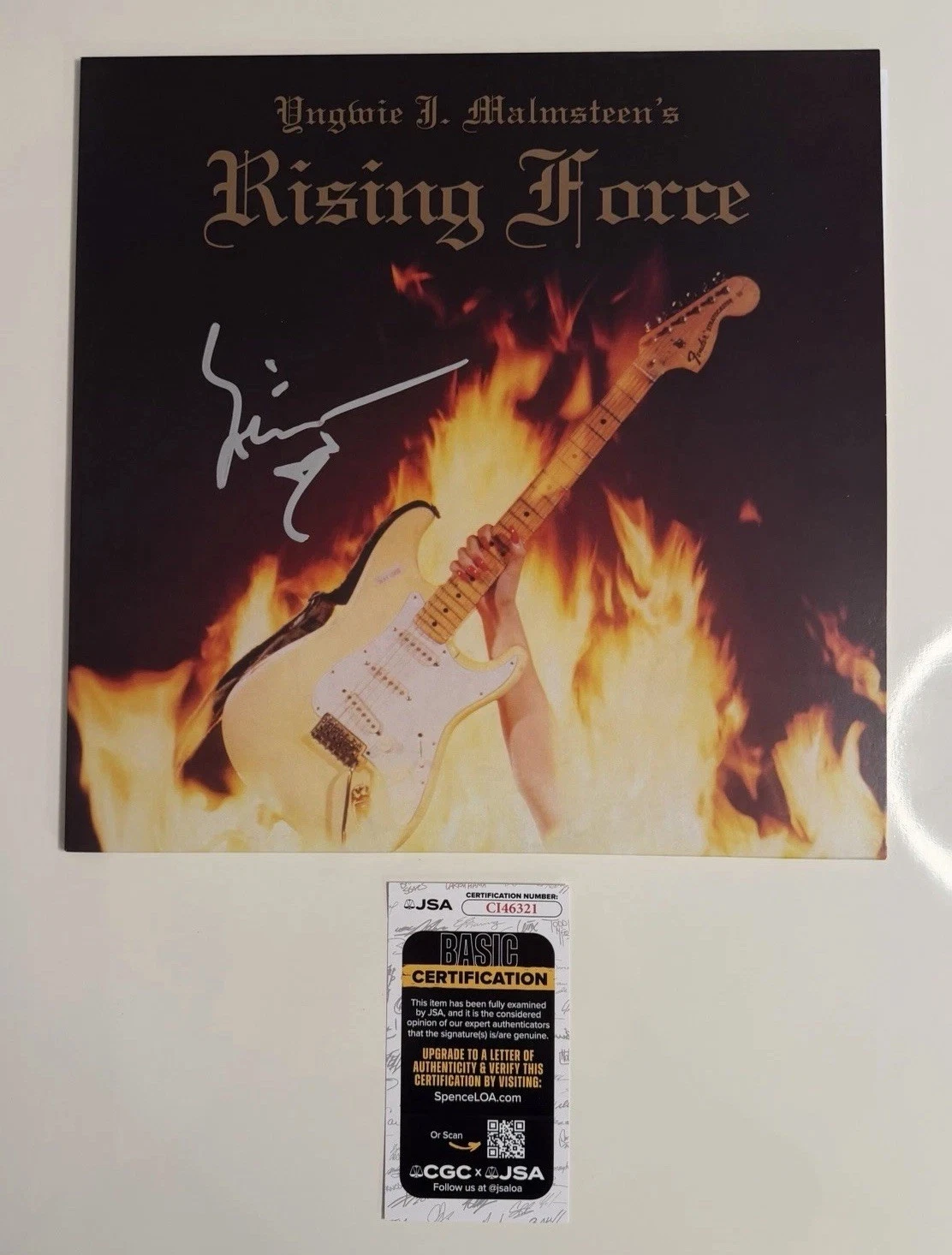 Yngwie Malmsteen Autographed Rising Force Vinyl Rare JSA COA