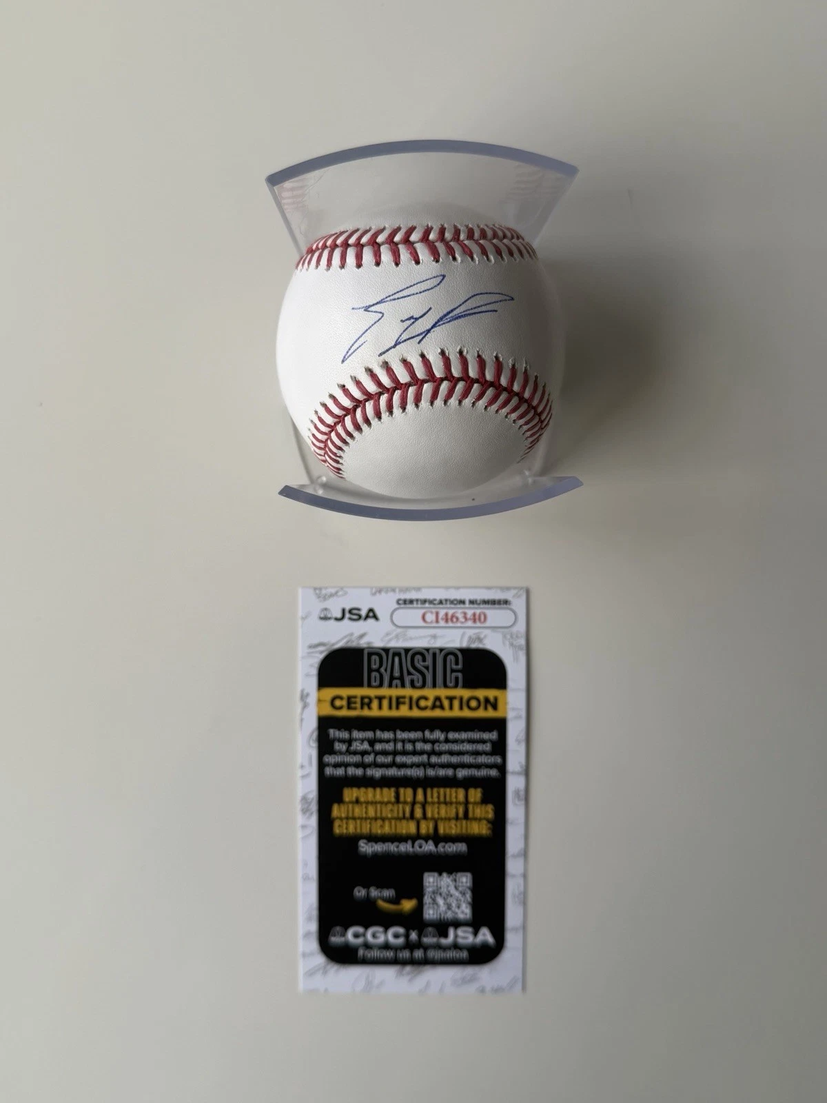Eury Pérez Miami Marlins Autographed Baseball Young Star JSA COA