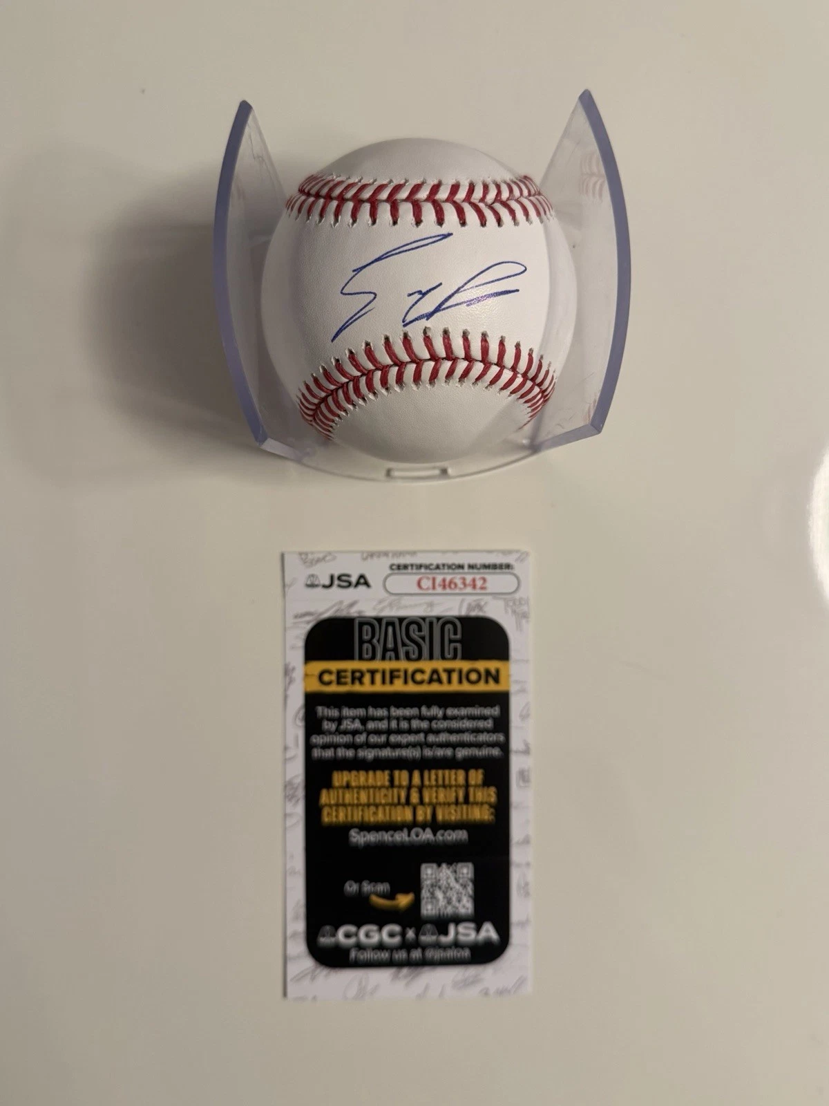Eury Pérez Miami Marlins Autographed Baseball Young Star JSA COA
