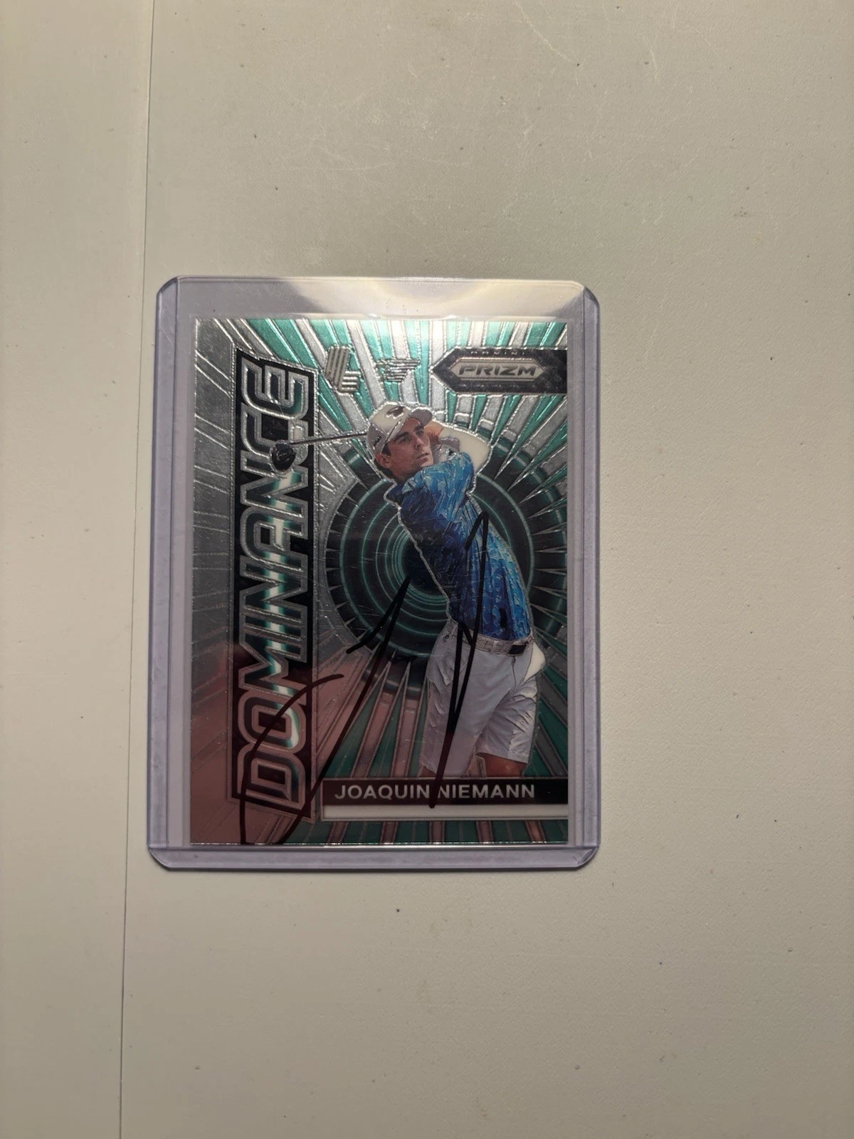 Joaquin Niemann Signed 2024 Panini Prizm Trading Card (2) LIV Golf Torq