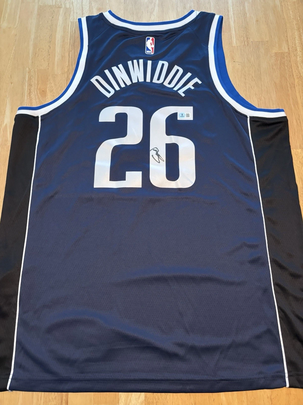 Spencer Dinwiddie Signed Autographed Dallas Mavericks Jersey Beckett  Coa