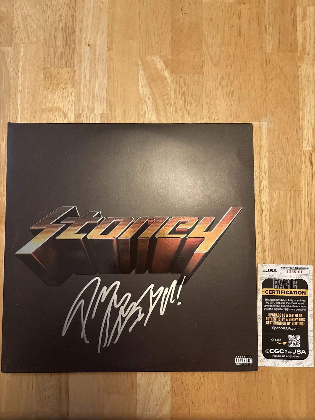 Post Malone Signed Stoney Vinyl JSA COA Record Autograph