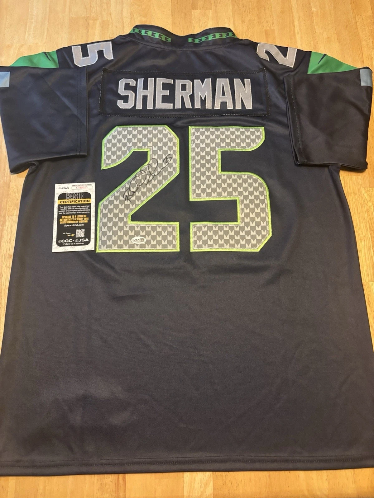 Richard Sherman Autographed Seattle Seahawks Jersey JSA COA