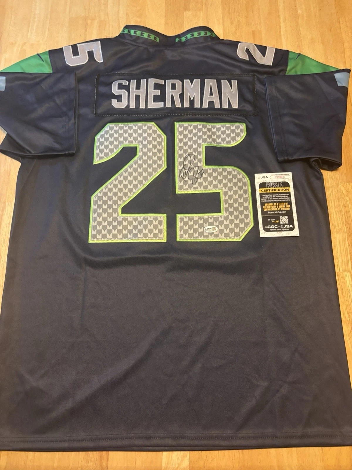 Richard Sherman Autographed Seattle Seahawks Jersey JSA COA