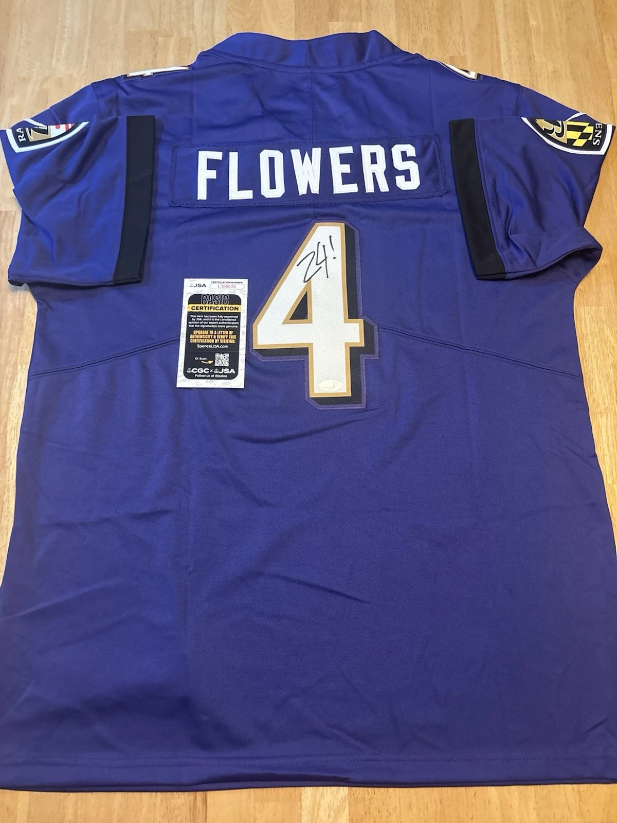 ZAY FLOWERS Autographed Signed BALTIMORE RAVENS Jersey JSA COA