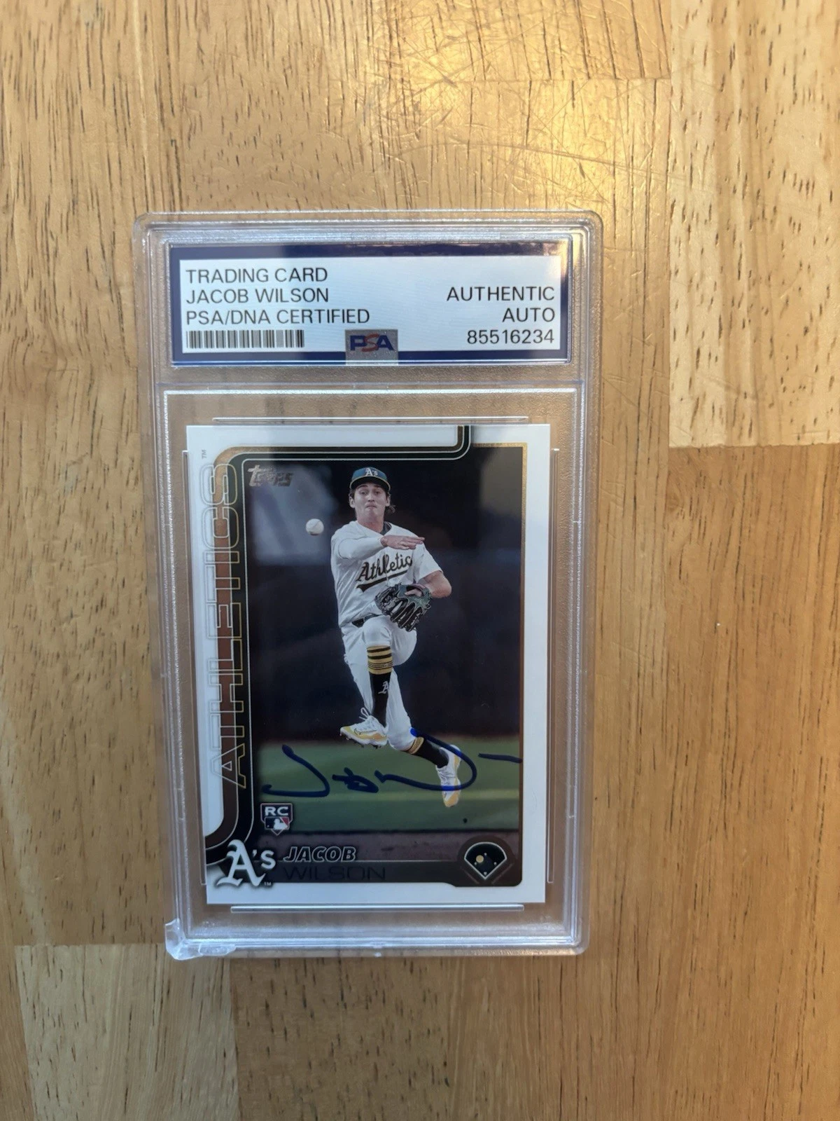 2025 Topps Series 1 Jacob Wilson #314 Rookie Auto Psa DNA A’S All Star