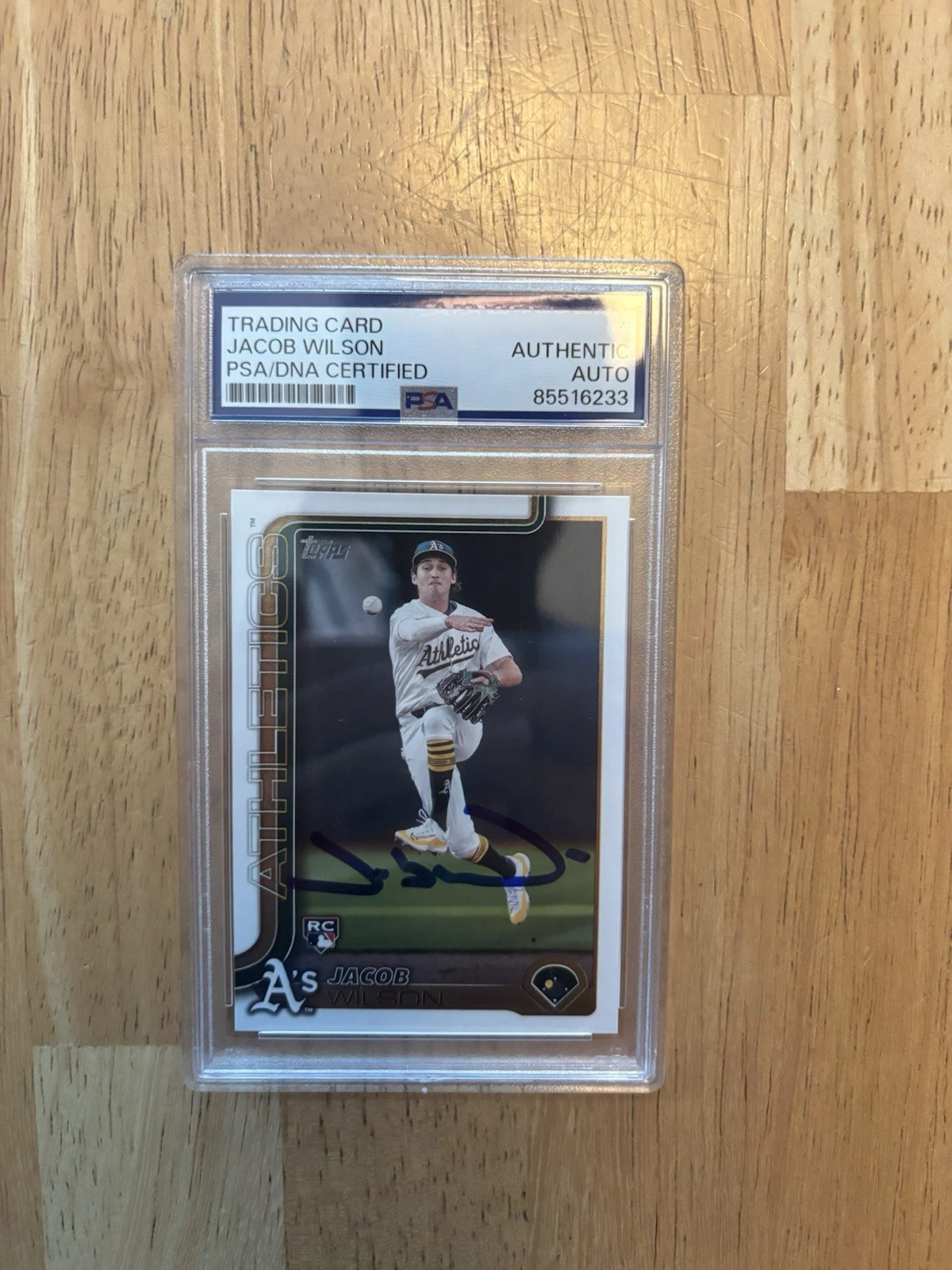 2025 Topps Series 1 Jacob Wilson #314 Rookie Auto Psa DNA A’S All Star