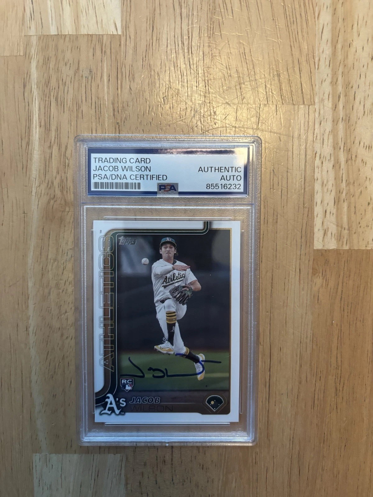 2025 Topps Series 1 Jacob Wilson #314 Rookie Auto Psa DNA A’S All Star