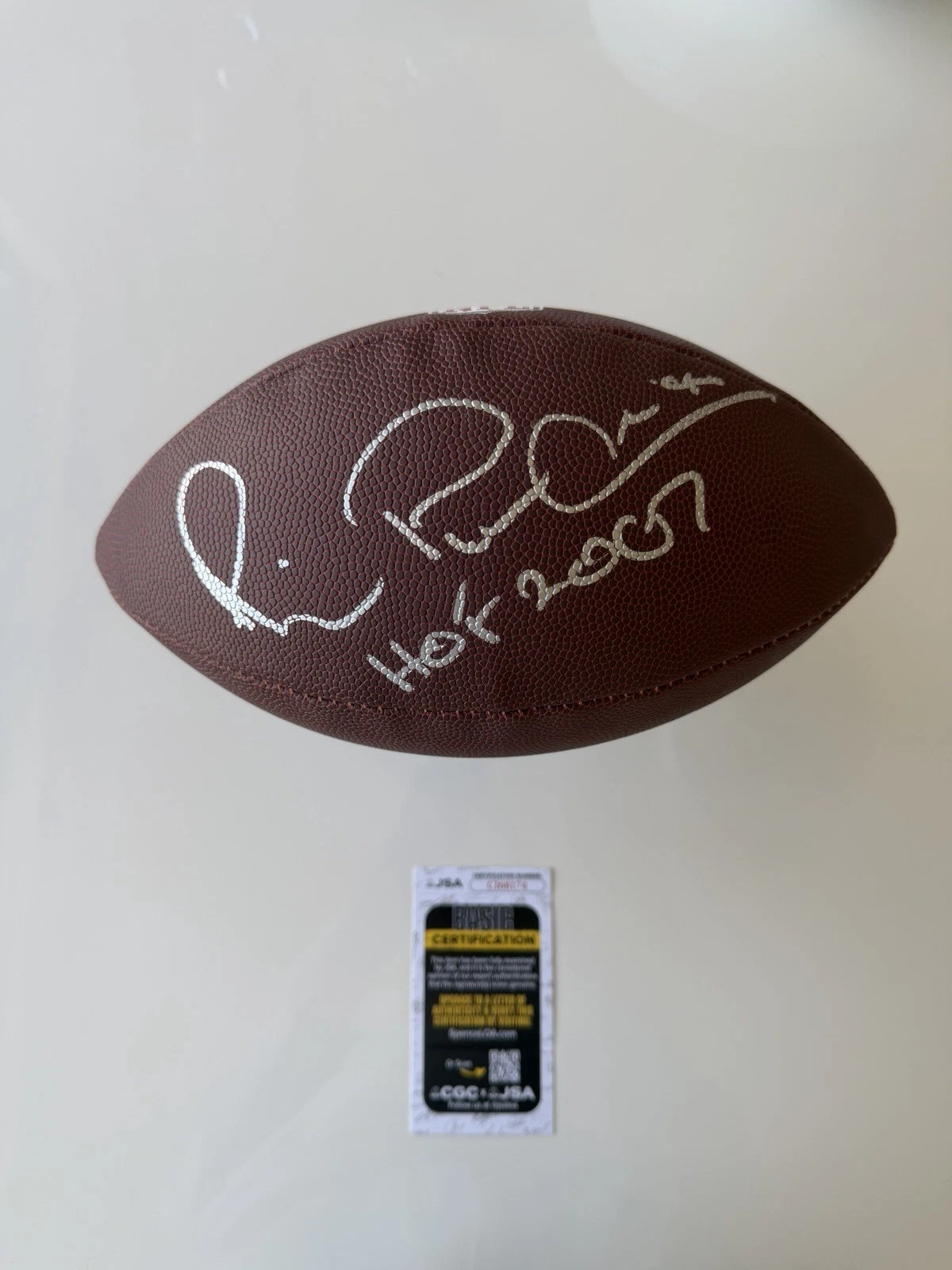 Michael Irvin Dallas Cowboys Autographed Wilson Football Inscribed HOF JSA COA