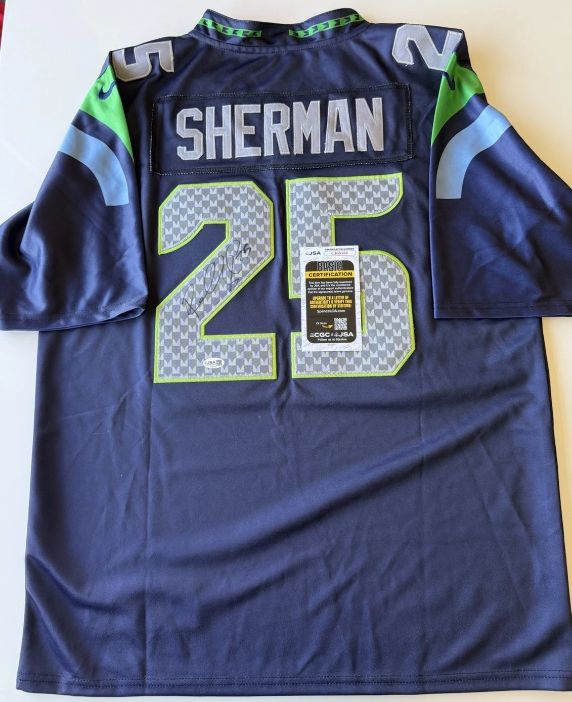 Richard Sherman Seattle Seahawks Autographed Jersey JSA COA