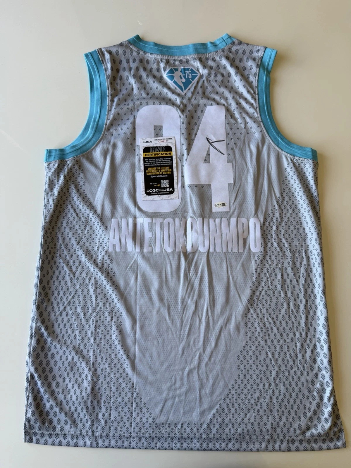 Giannis Antetokounmpo Milwaukee Bucks Autographed All Star Game Jersey JSA COA