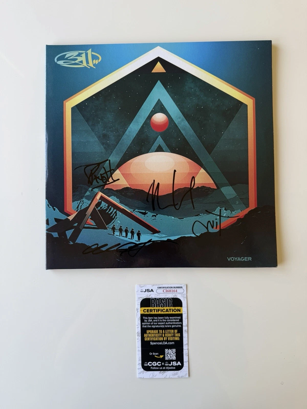 311 Band Autographed Vinyl “Voyager” Nick Hexum Chad Sexton P-Nut Tim Mahoney
