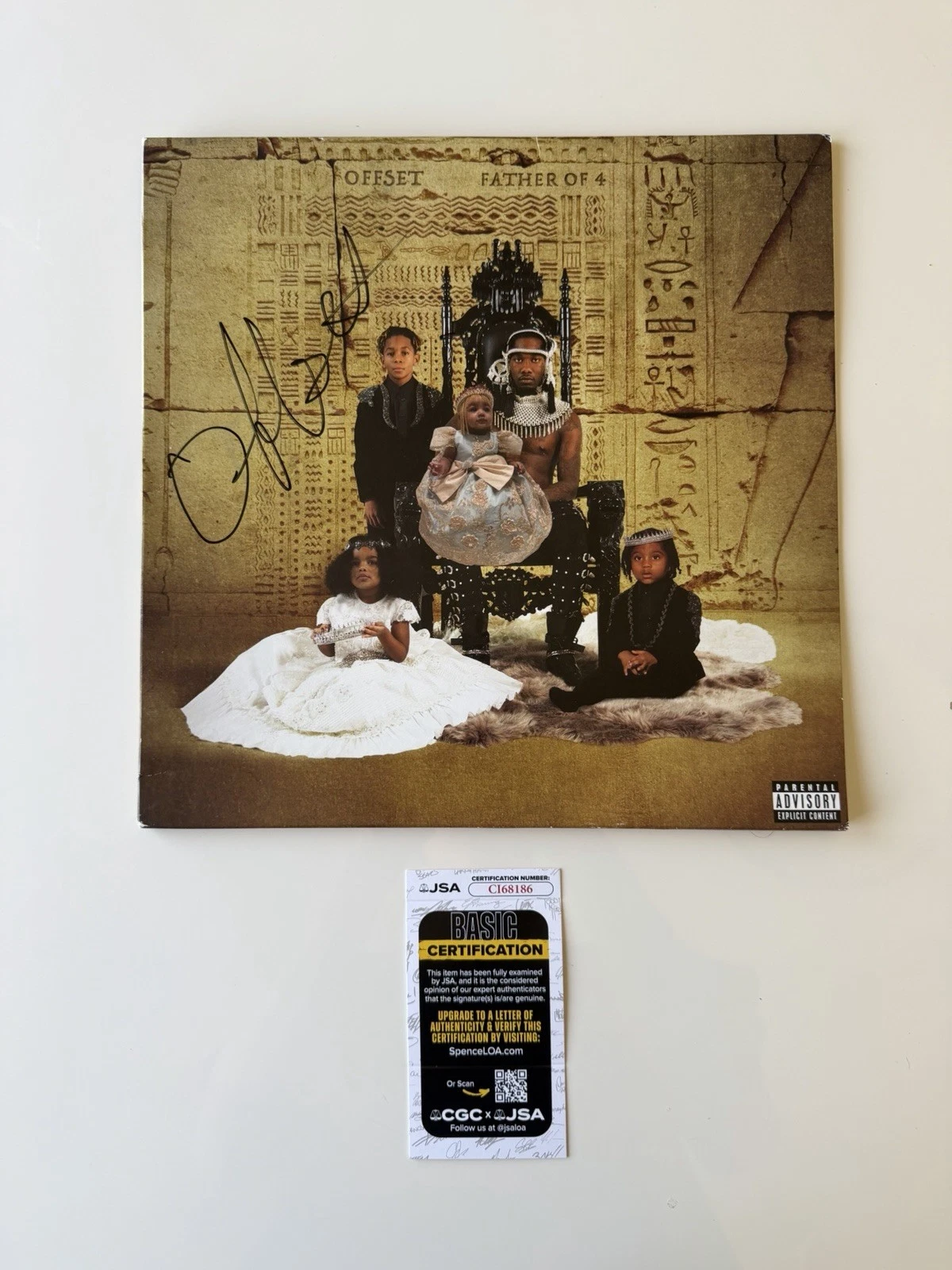 Offset Rapper Autographed “FATHER OF 4” Vinyl Album JSA COA