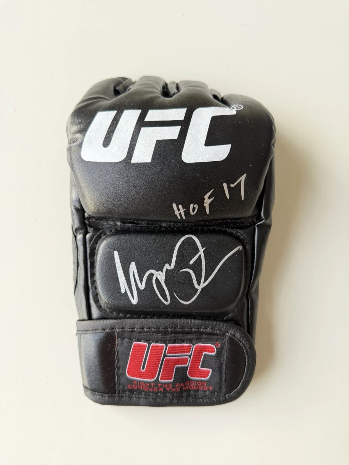 Urijah Faber UFC Fighter Autographed UFC MMA Glove Inscribed HOF 17 JSA COA