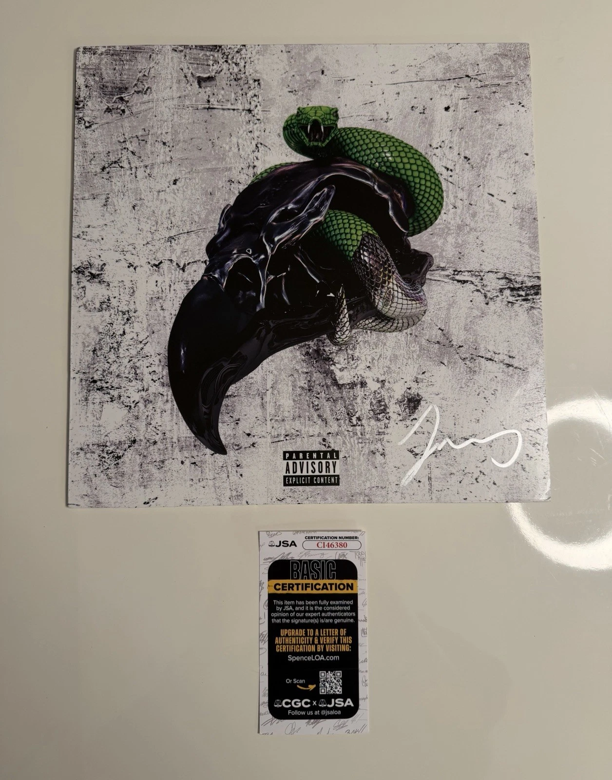 YOUNG THUG THUGGER RAPPER SLIME AUTOGRAPHED SUPER SLIMEY VINYL  JSA COA