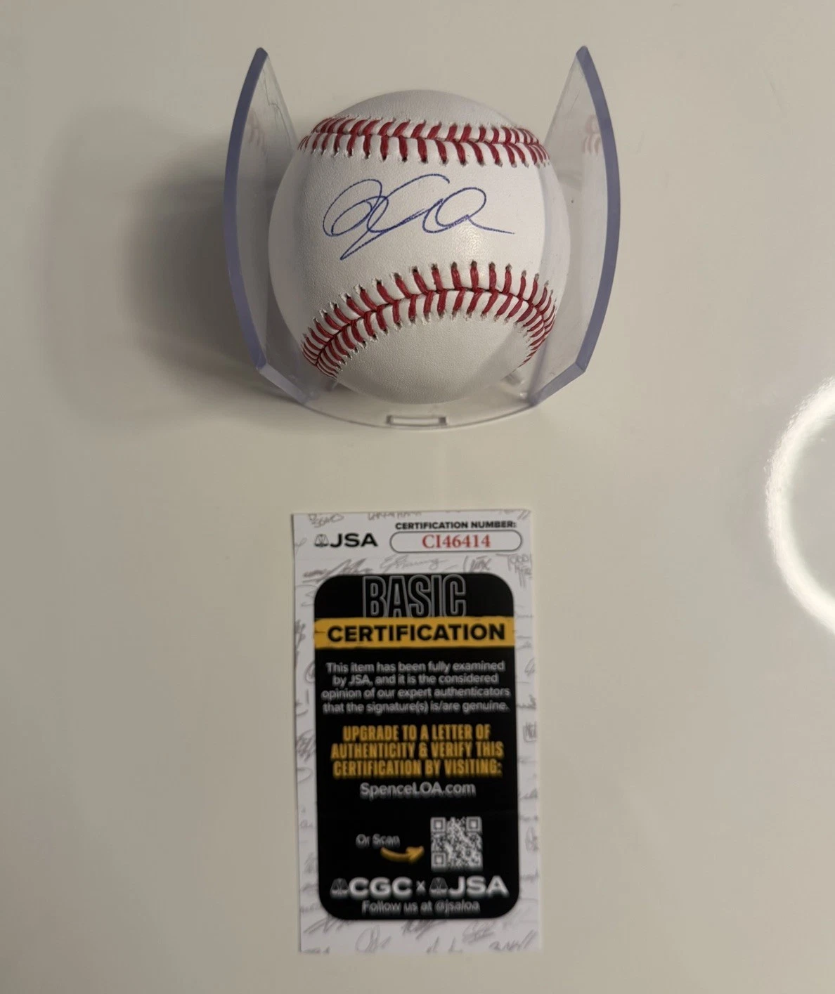 Dylan Crews Washington Nationals Autographed Baseball LSU Star JSA COA