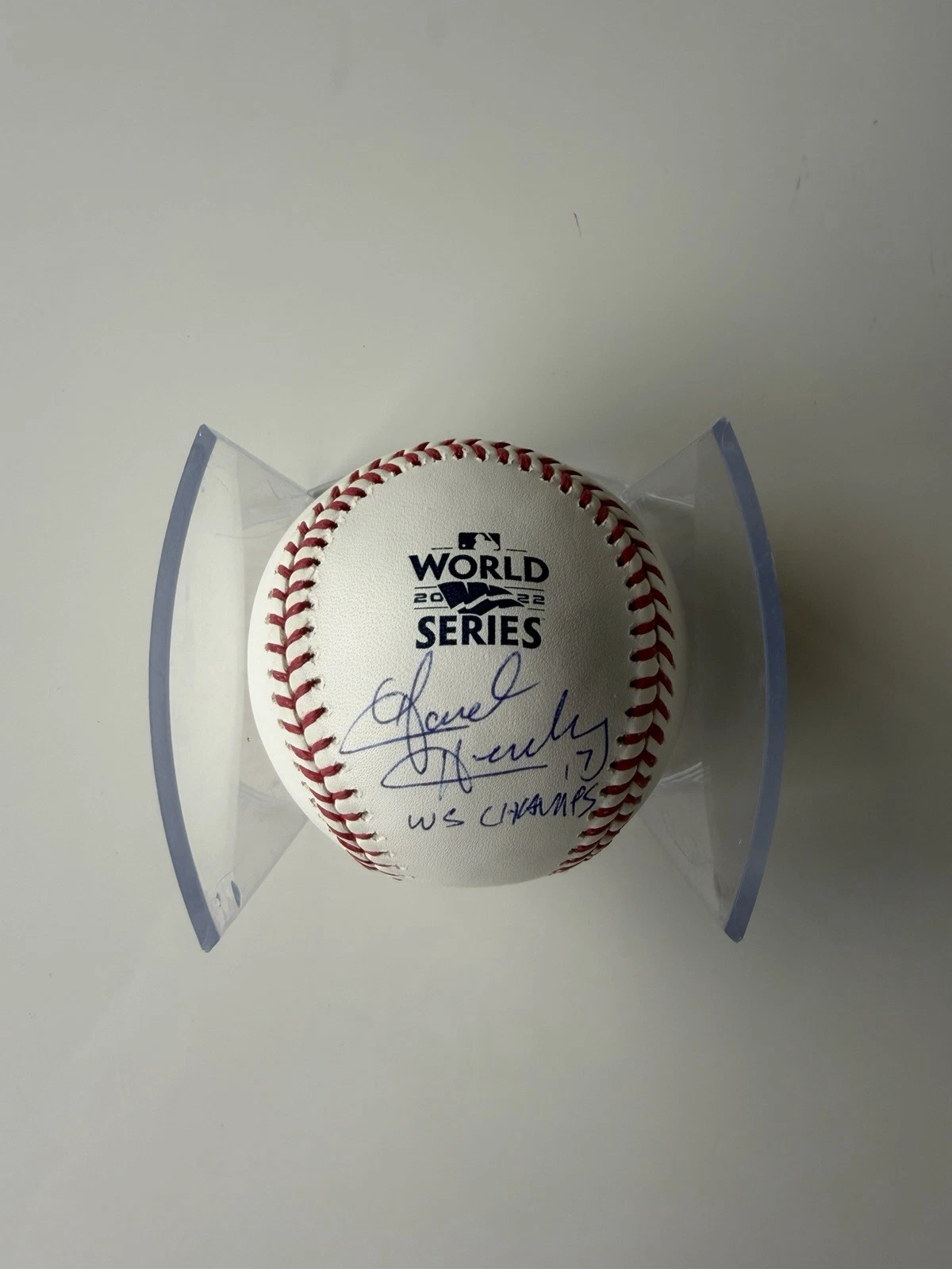 David Hensley Astros Autographed 2022 World Series Baseball Inscribed JSA COA