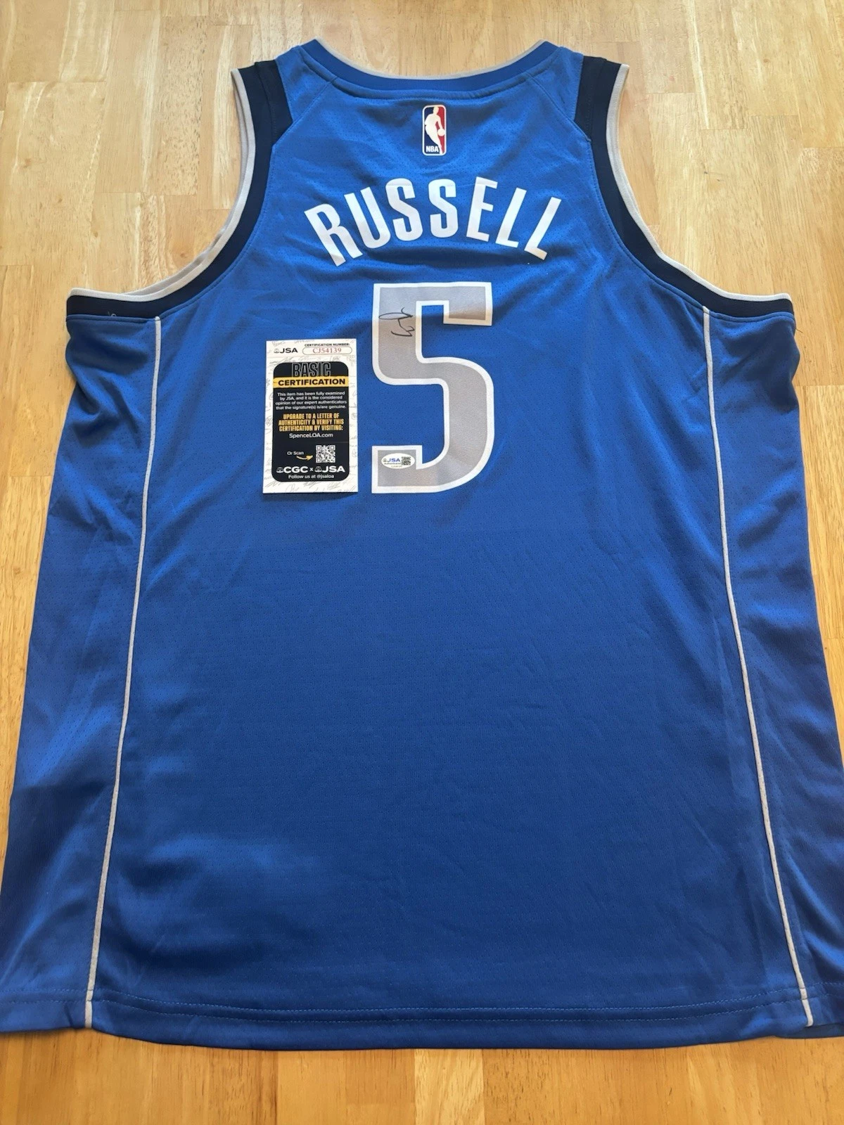 D’Angelo Russell Signed Autographed Dallas Mavericks Jersey JSA COA Certified
