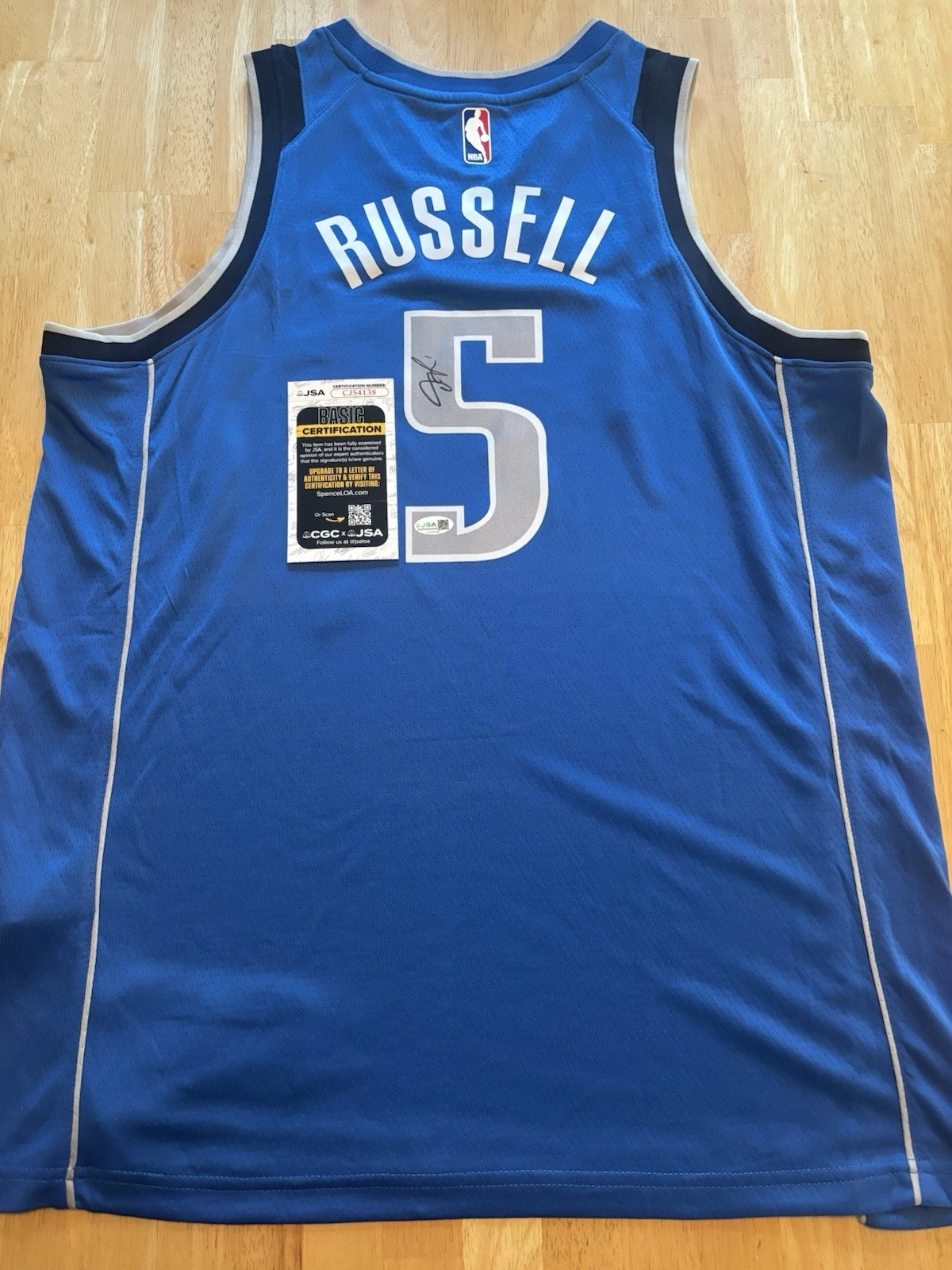 D’Angelo Russell Signed Autographed Dallas Mavericks Jersey JSA COA Certified