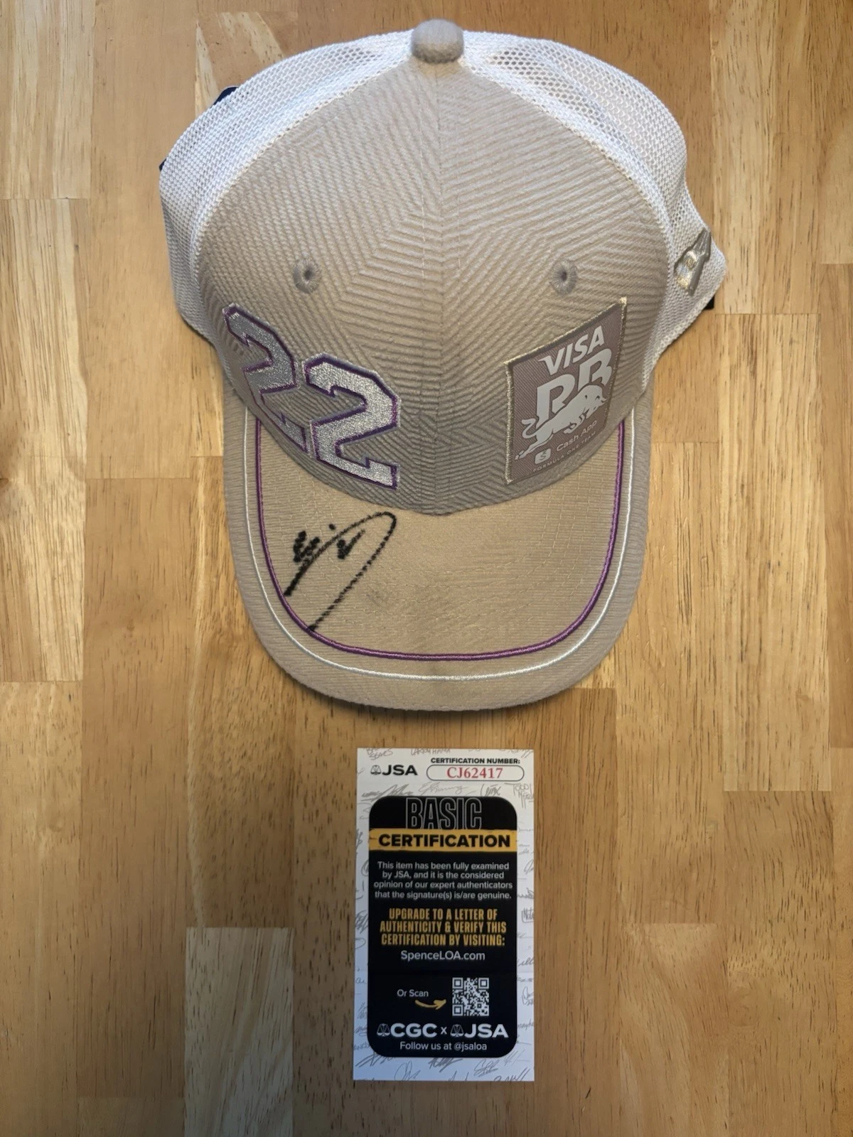 Yuki Tsunoda Signed Autographed Hat Visa Cash App Racing Bulls F1 JSA 1 COA