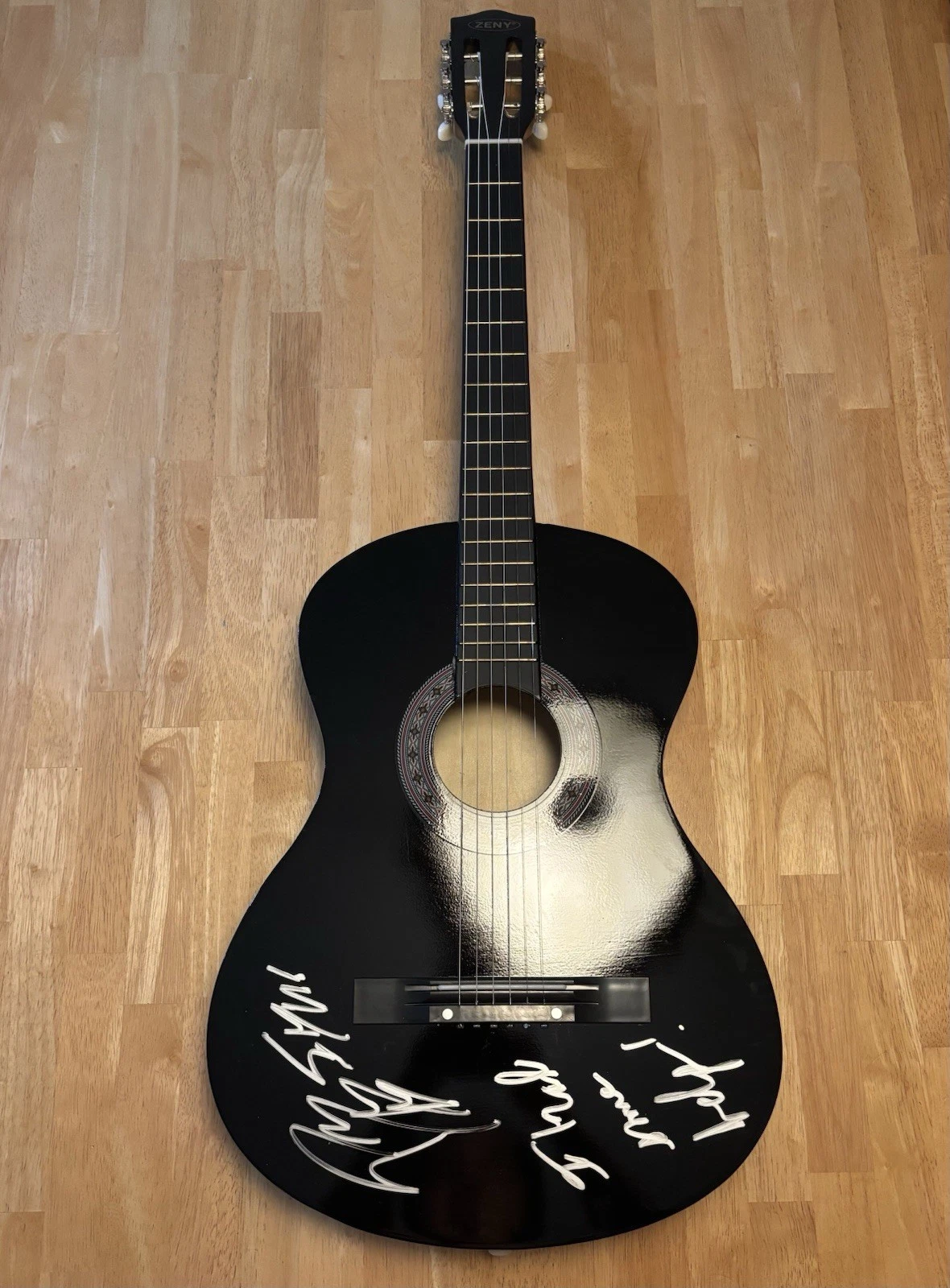 POST MALONE SIGNED BLACK GUITAR INSCRIBED I HAD SOME HELP COUNTRY AUSTIN JSA COA
