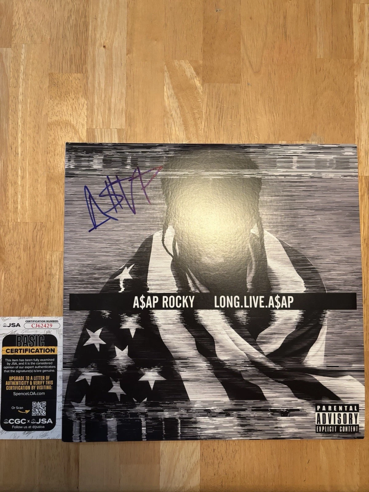 ASAP Rocky Autographed/Signed Long Live A$AP Vinyl JSA COA Rihanna Ferg