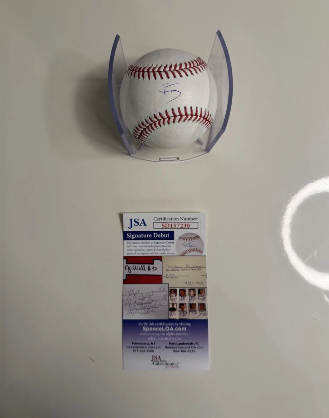 Cooper Flagg Dallas Mavericks Autographed Baseball #1 Pick JSA COA