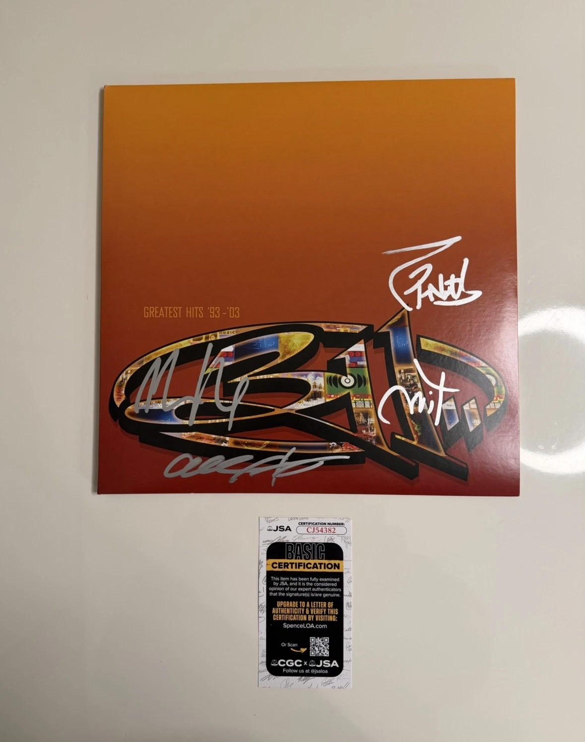 311 Band Autographed Vinyl “Greatest Hits” Nick Hexum Chad Sexton P-Nut Tim