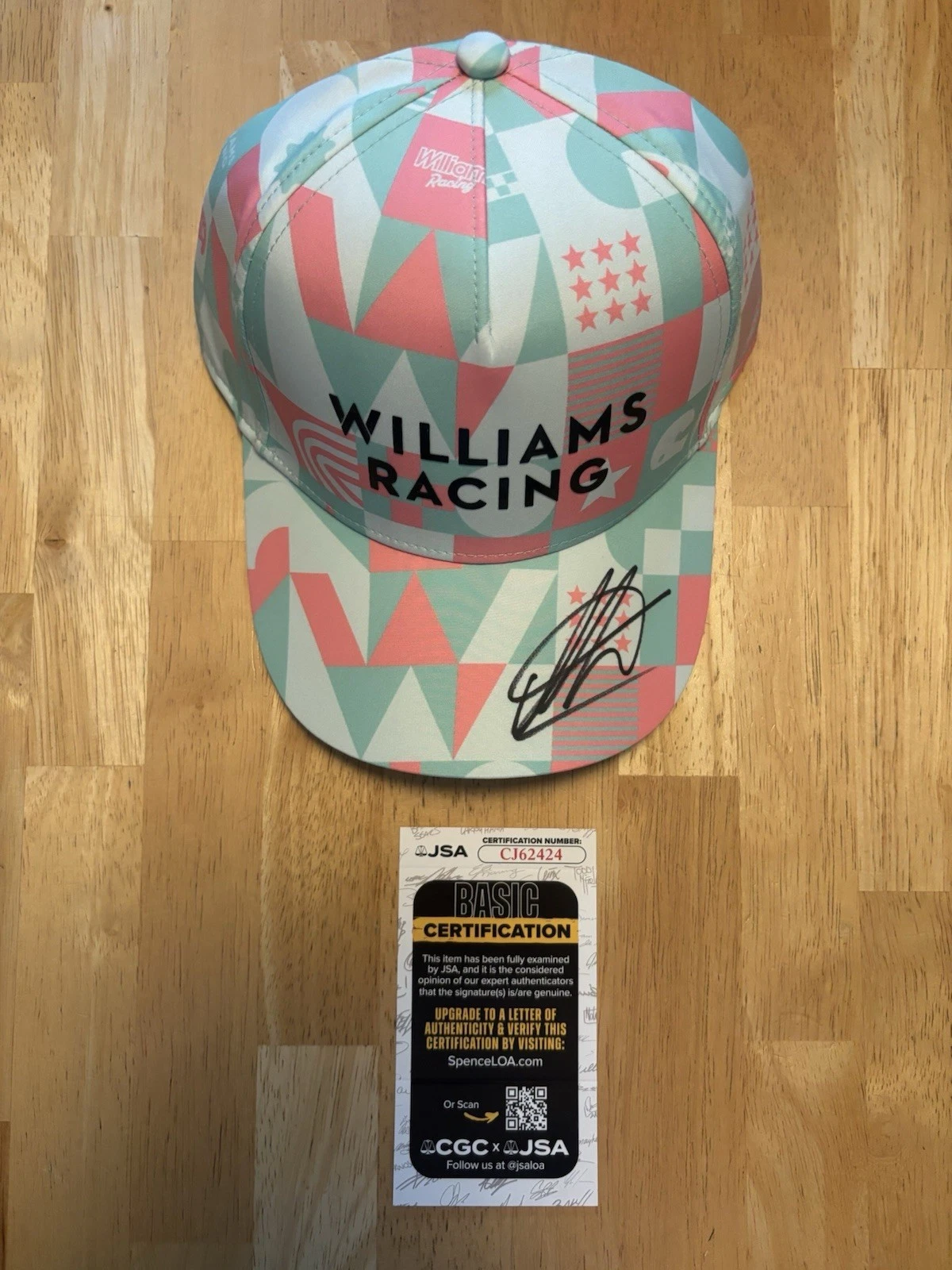 Alex Albon Signed Autographed Official F1 Williams Racing Hat. JSA Coa
