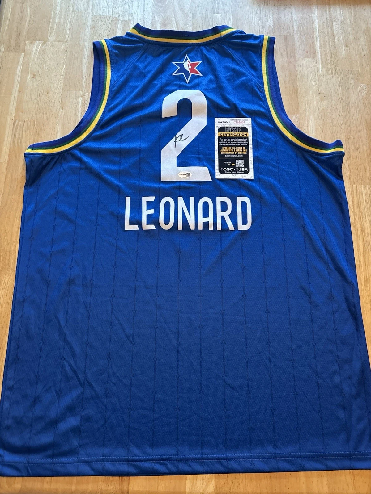 Kawhi Leonard Signed Autographed 2020 All Star Game Jersey. Clippers. Rare. JSA