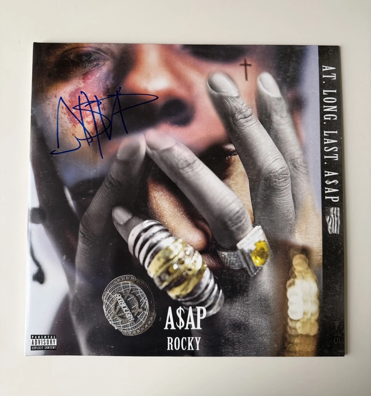 A$AP Rocky Rapper Autographed “AT.LONG.LAST.A$AP” Vinyl Rihanna Beckett